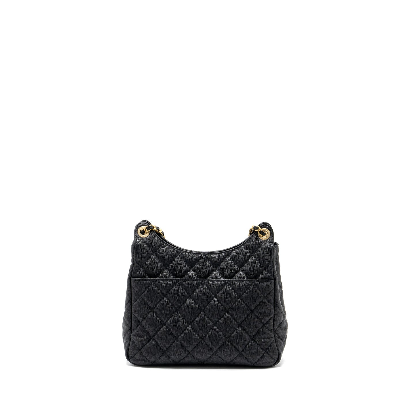Chanel 23C Hobo Bag Grained Calfskin Black  (Microchip)