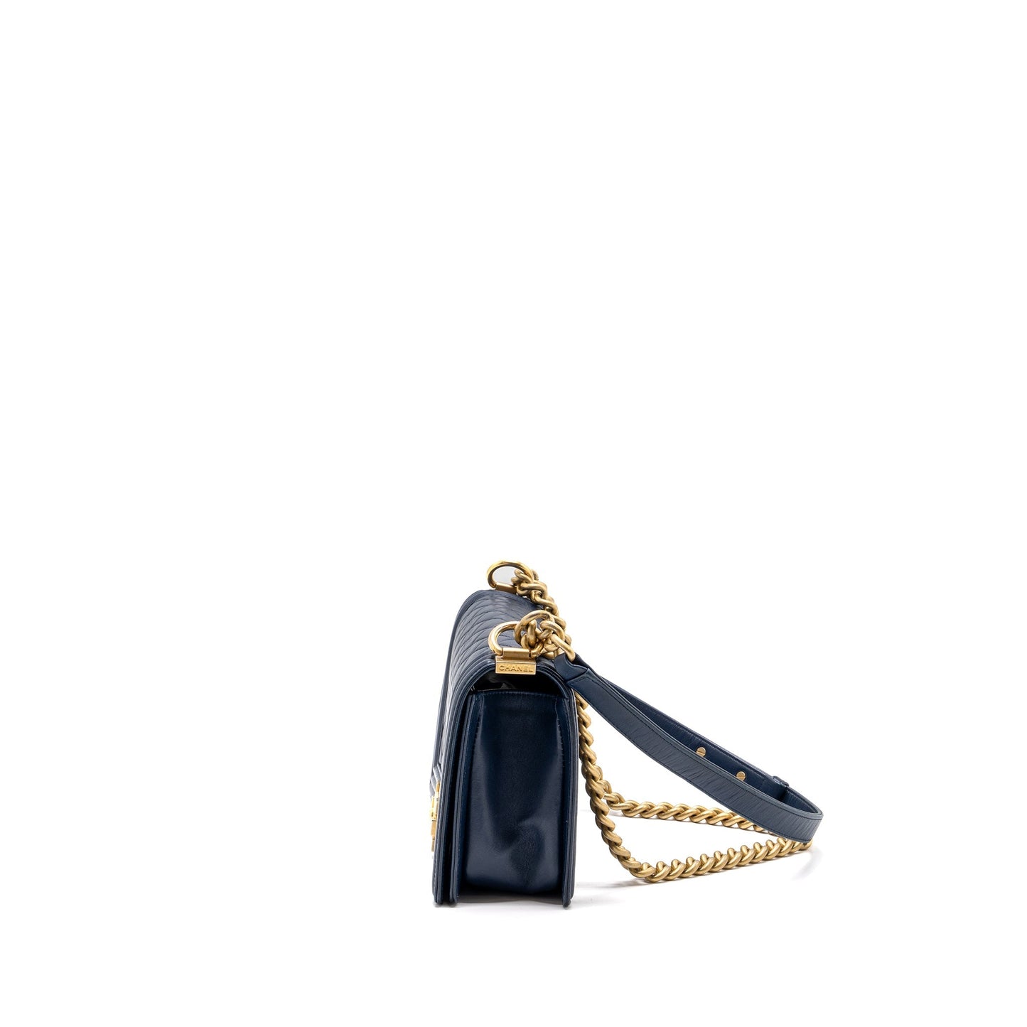 CHANEL MEDIUM BOY BAG lambskin BLUE