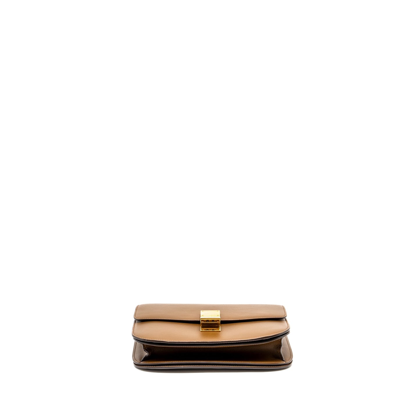 Celine Medium Classic Box Purse Calfskin Camel