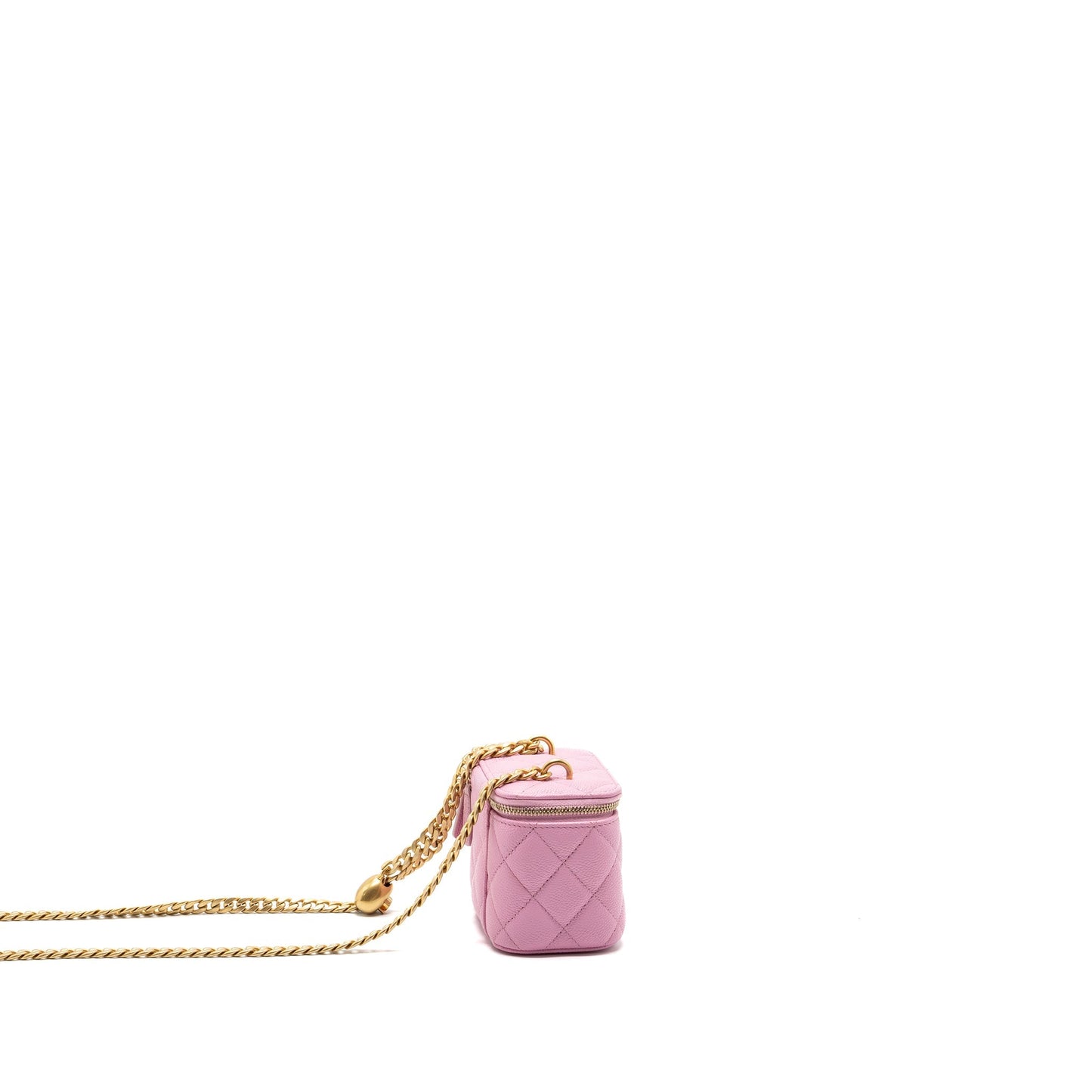 Chanel mini vanity with chain caviar light pink  (Microchip)