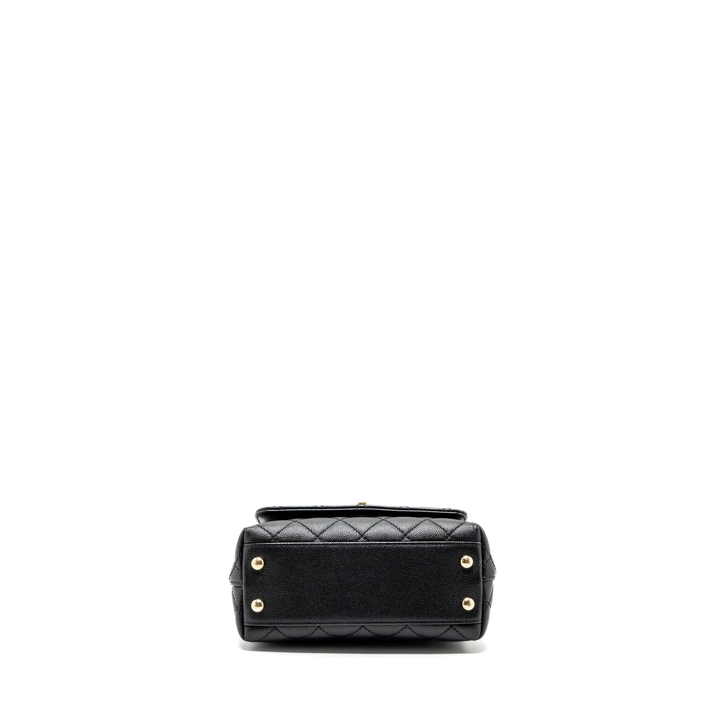 Chanel Coco Handle Extra Mini With Lizard Embossed Handle Caviar Black L(microchip)