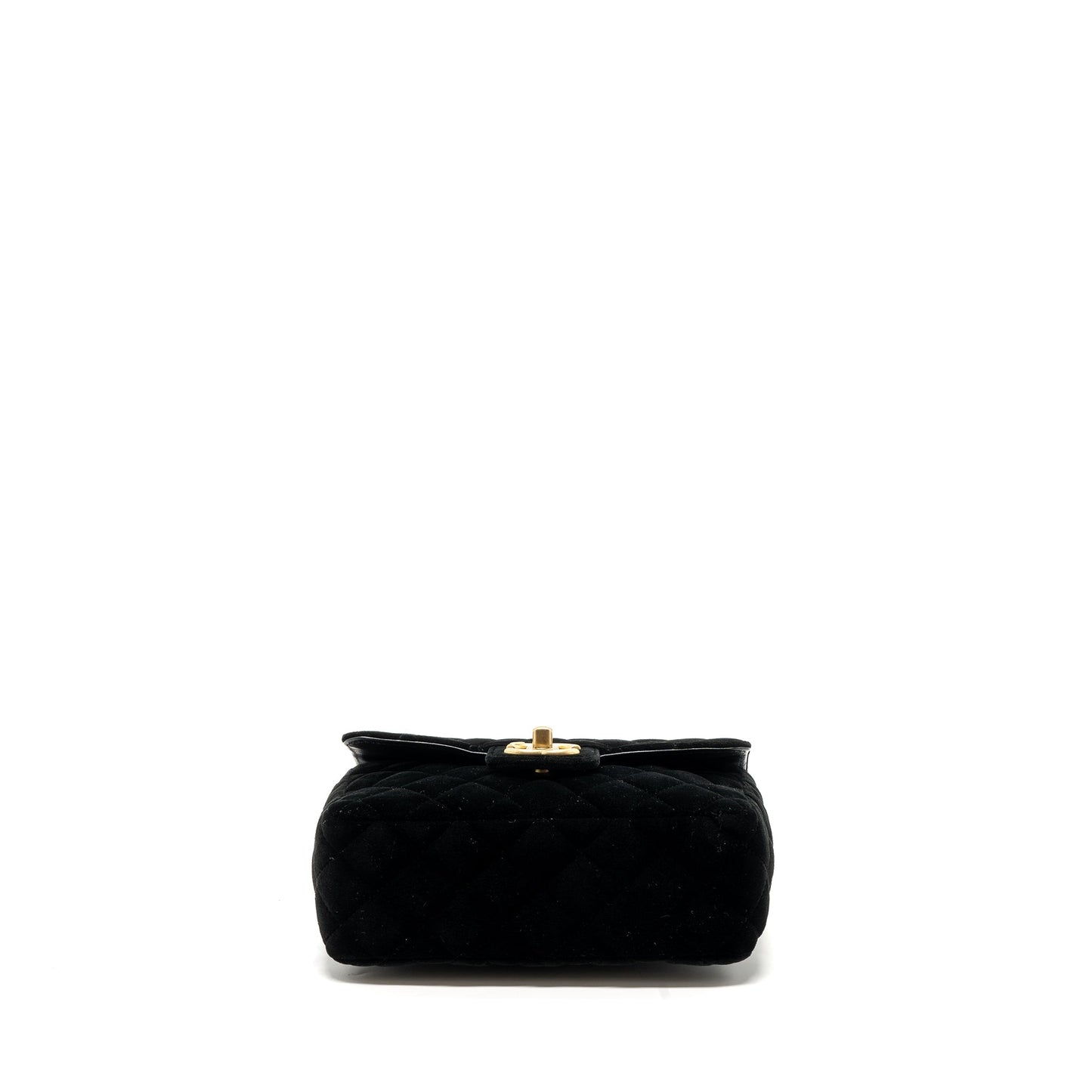 Chanel 22B Chanel on chains square flap bag velvet black  (Microchip)