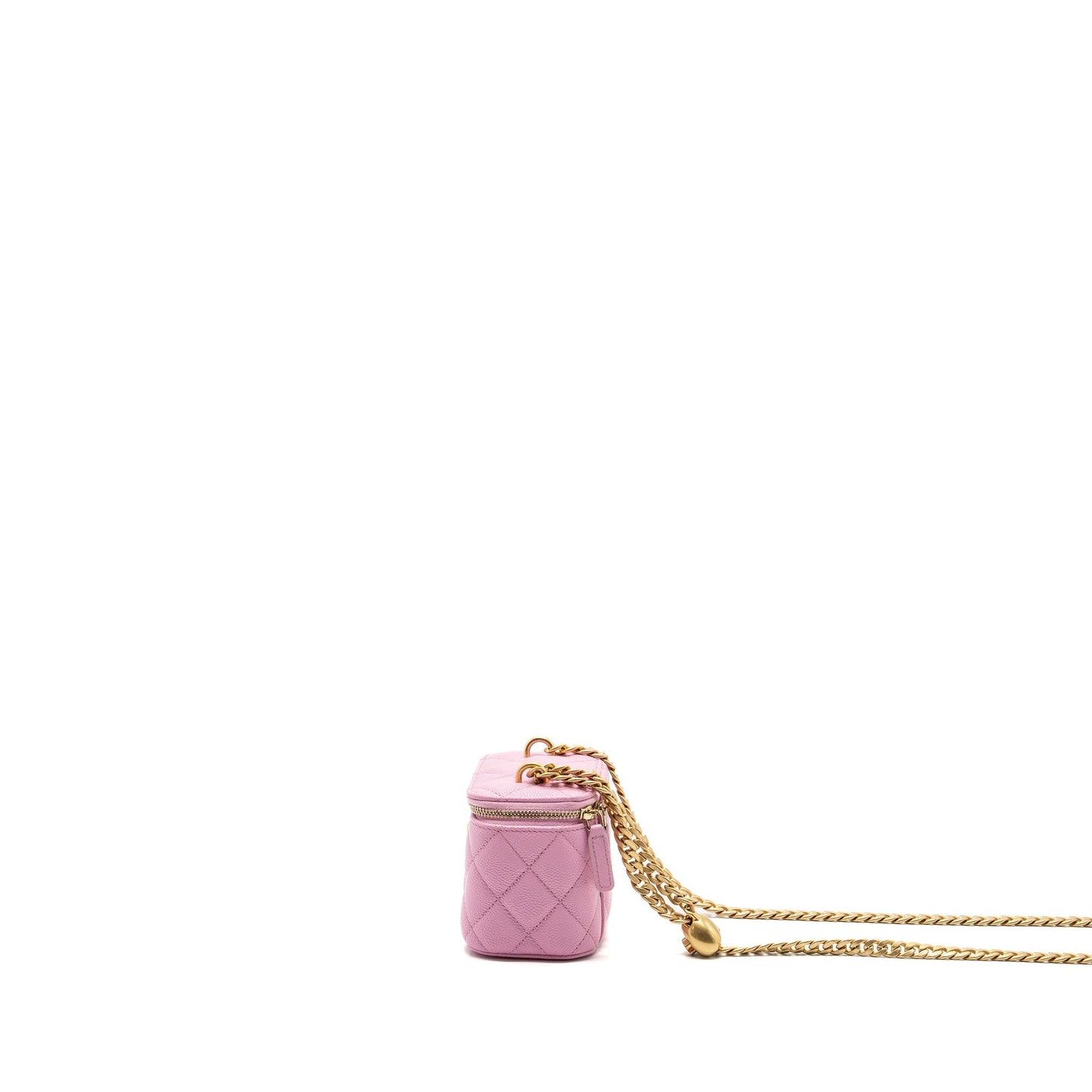 Chanel mini vanity with chain caviar light pink  (Microchip)