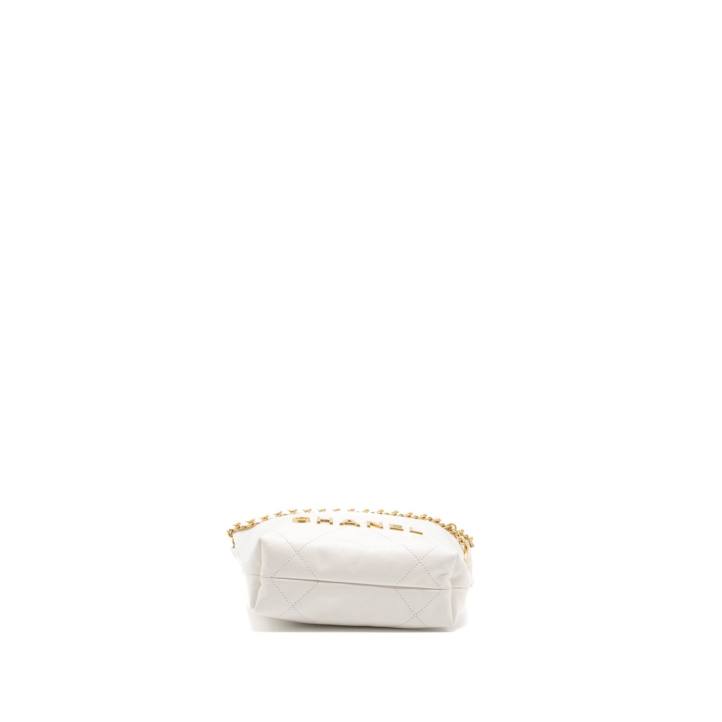 Chanel Mini 22 bag shiny calfskin white  (microchip)