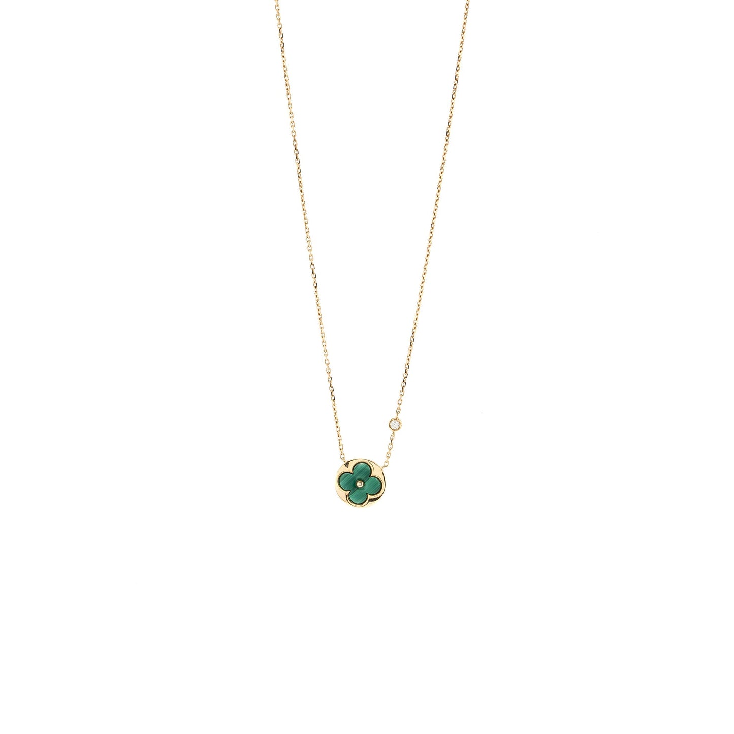 Louis Vuitton colour Blossom BB Sun Pendant, Pink gold, Malachite, diamond