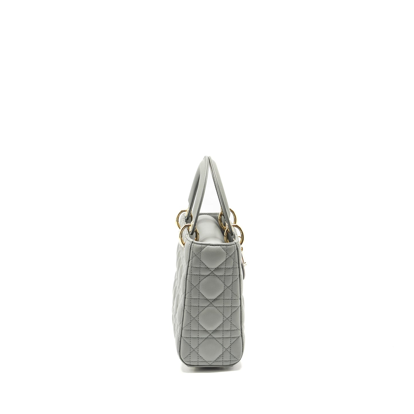 Dior My Dior Small Lady Dior Lambskin Stone Grey