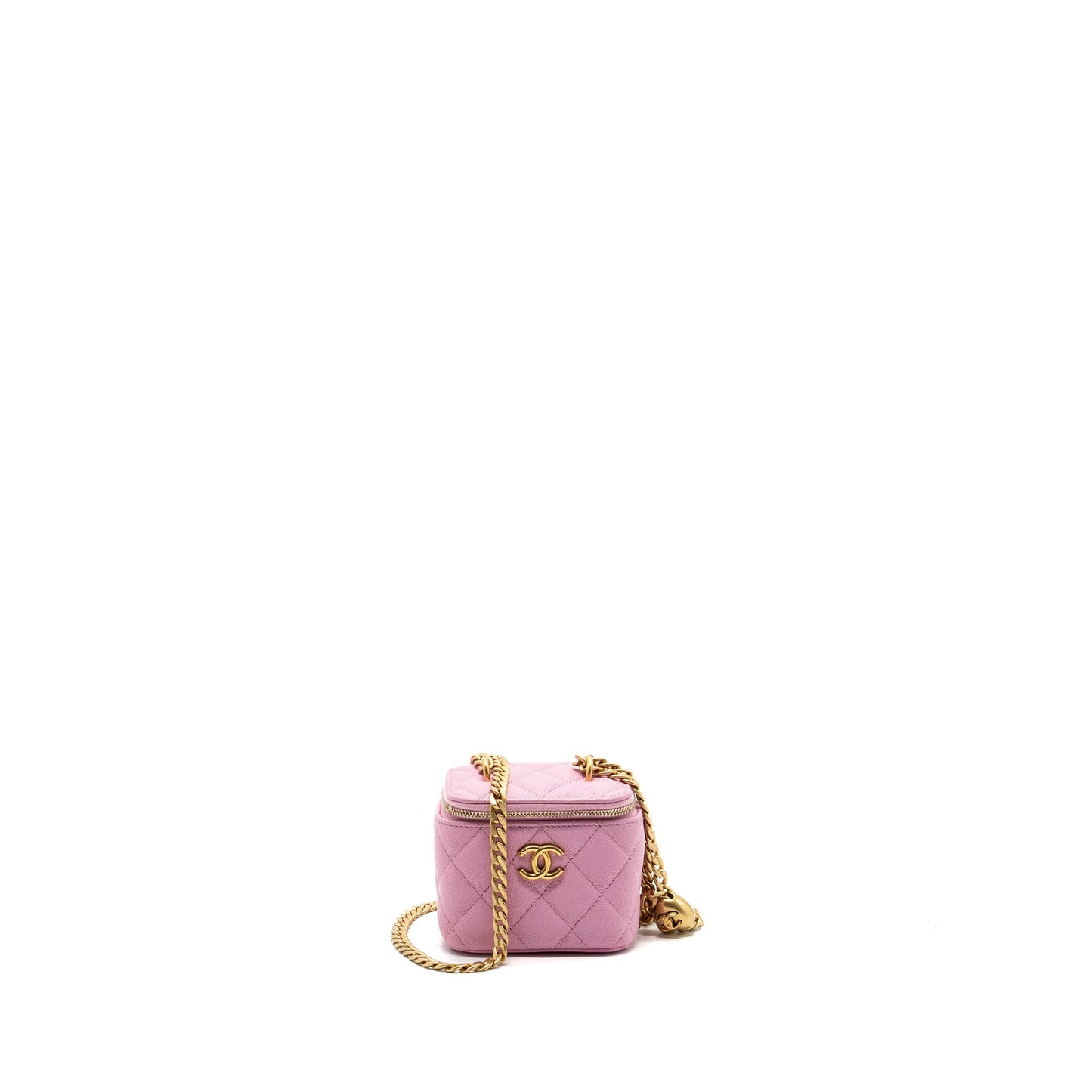Chanel mini vanity with chain caviar light pink  (Microchip)