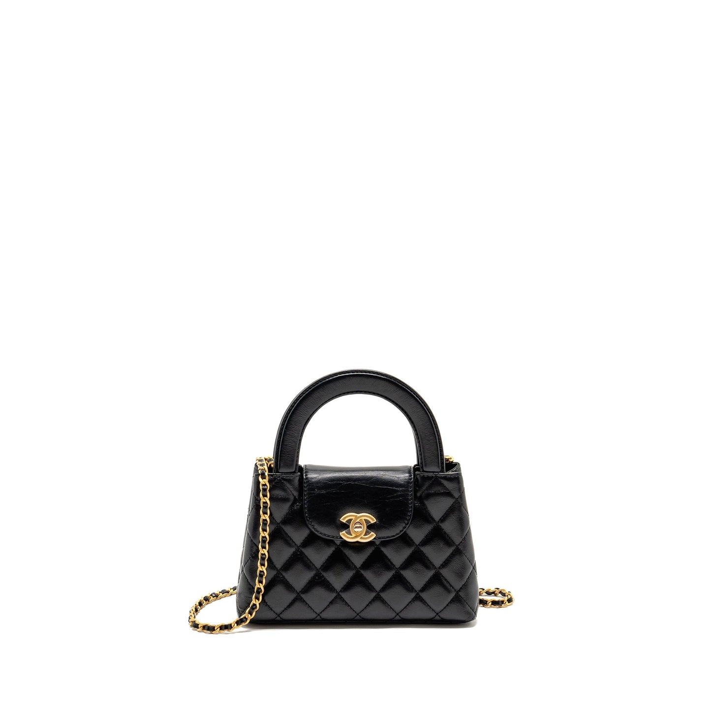 Chanel Mini Kelly Shopping Tote Bag Calfskin black  (microchip)