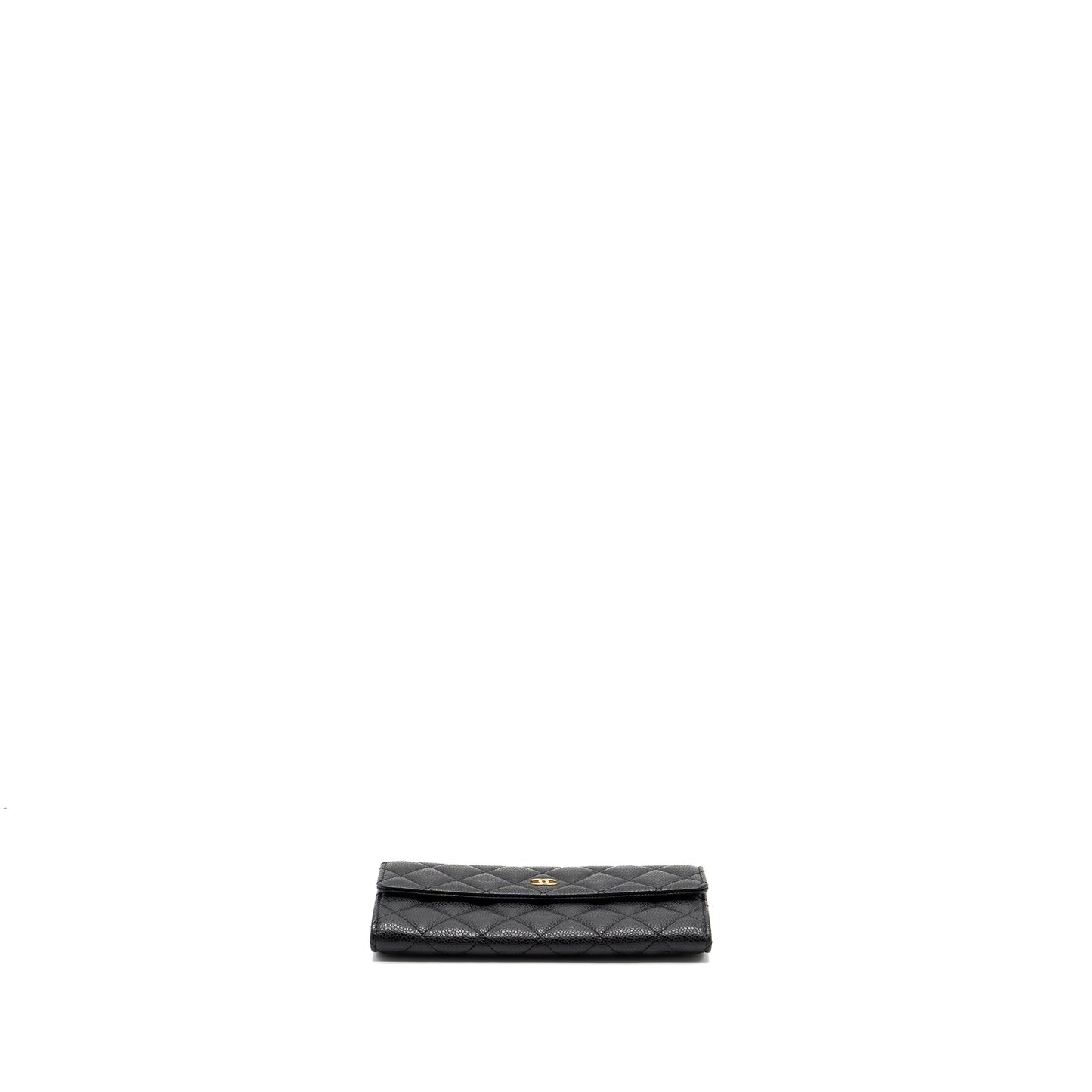Chanel Flap Long Wallet Caviar Black