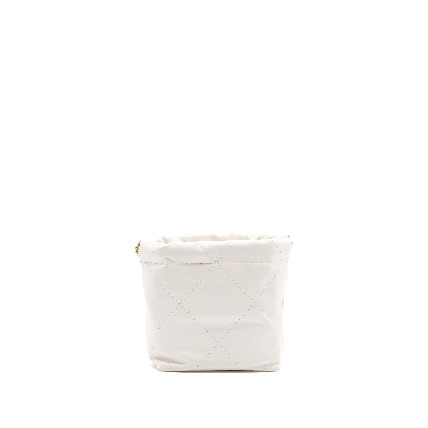 Chanel Mini 22 bag shiny calfskin white  (microchip)