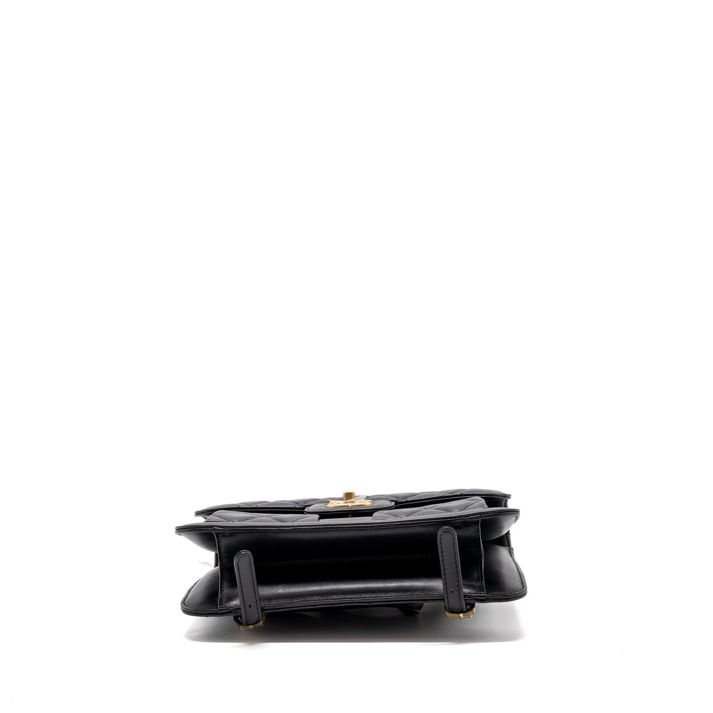 Chanel 23S flap backpack calfskin black brushed  (microchip)