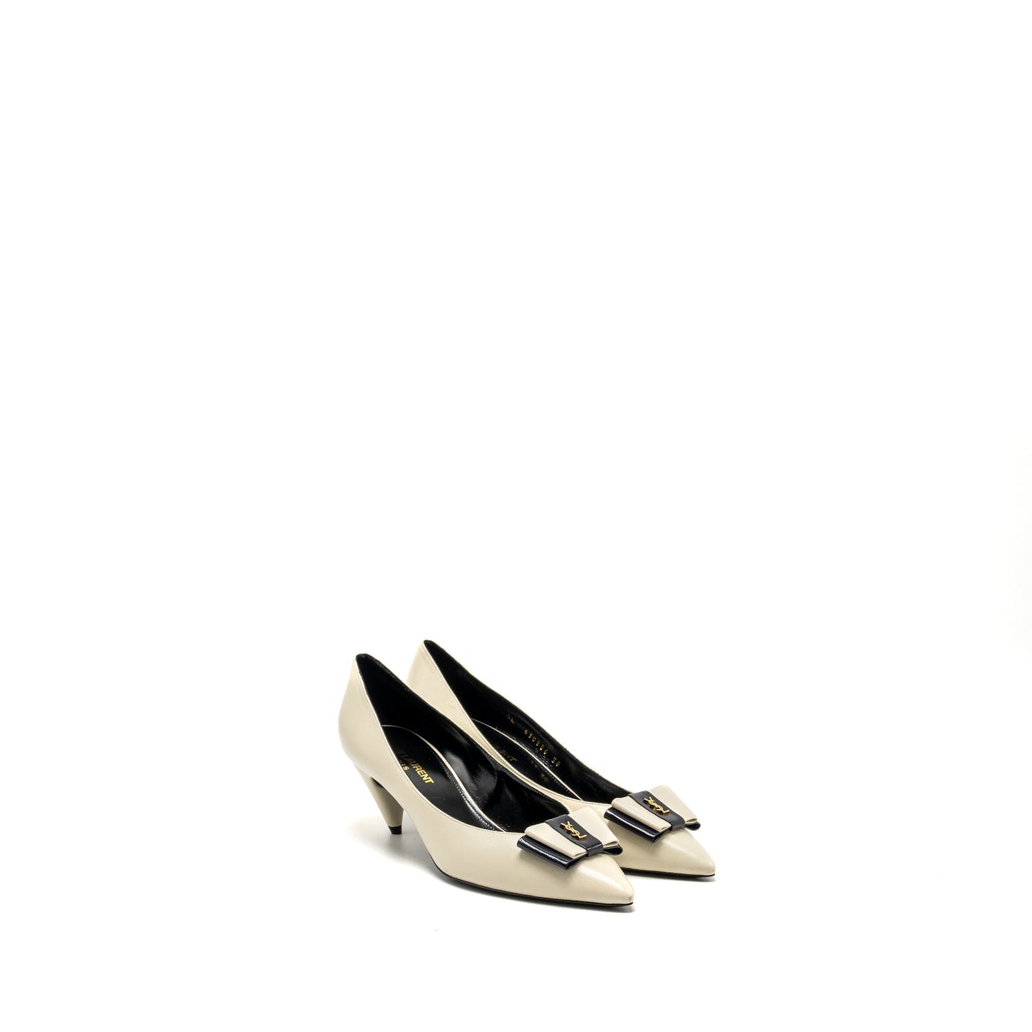 Saint Laurent Size 38 Anais 55 Bow Pump white/multicolour