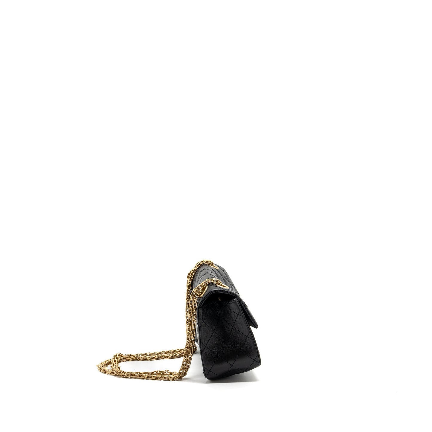 Chanel Mini 2.55 Reissue Flap Bag Aged Calfskin Black  (Microchip)