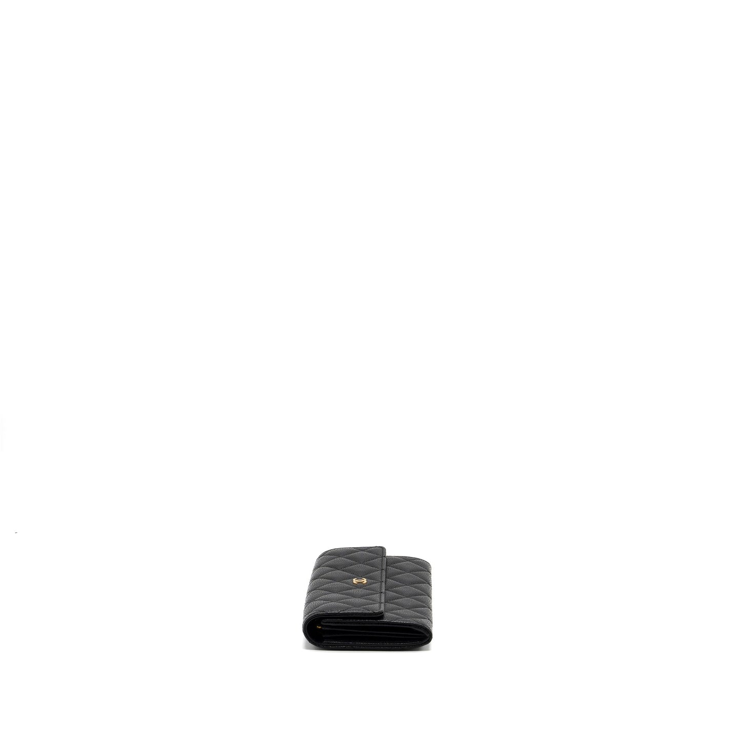 Chanel Flap Long Wallet Caviar Black
