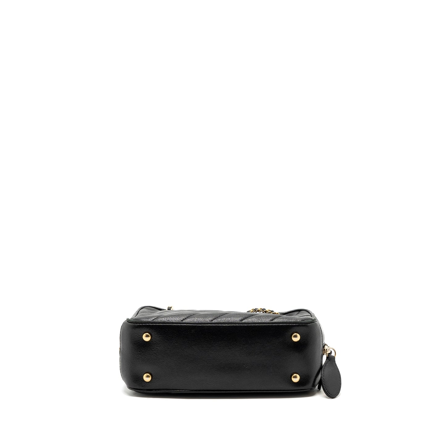 Chanel zipper camera chain bag lambskin black