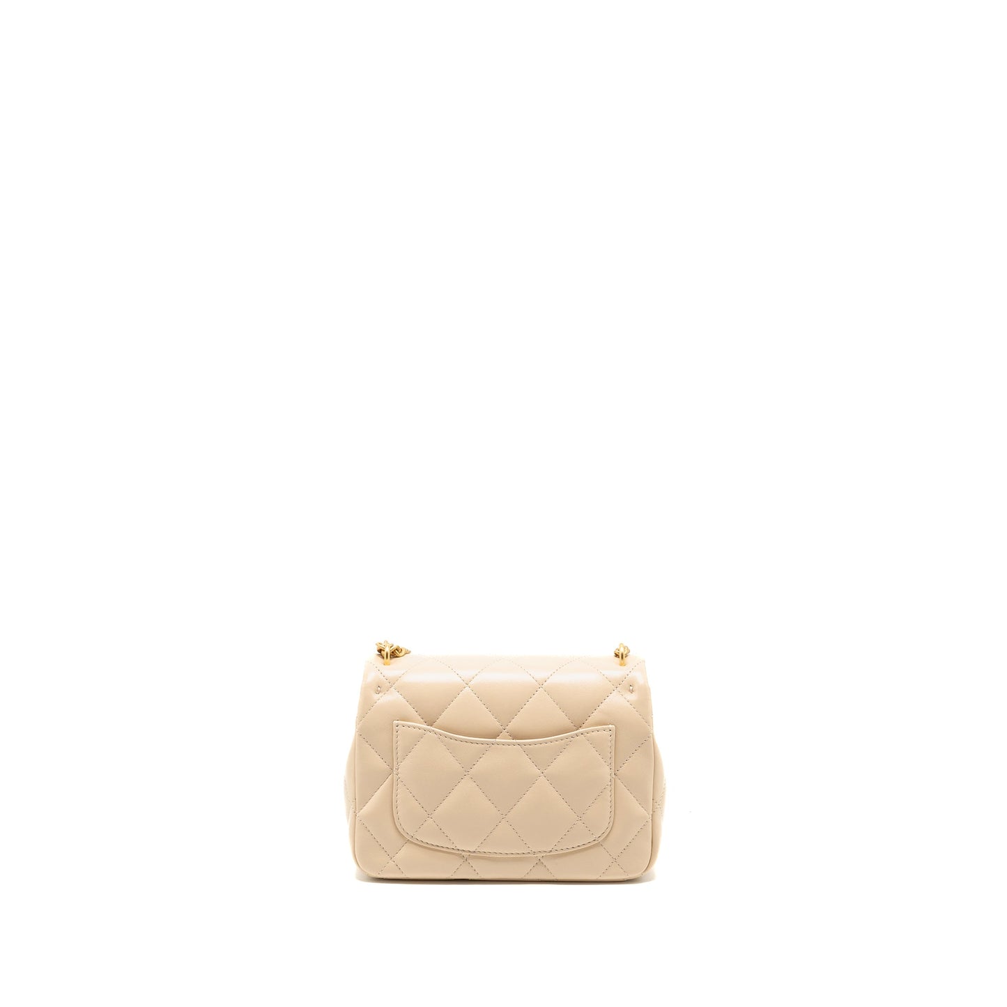 Chanel 25c Coco Love Adjustable Chain Shiny Lambskin Beige  (microchip)