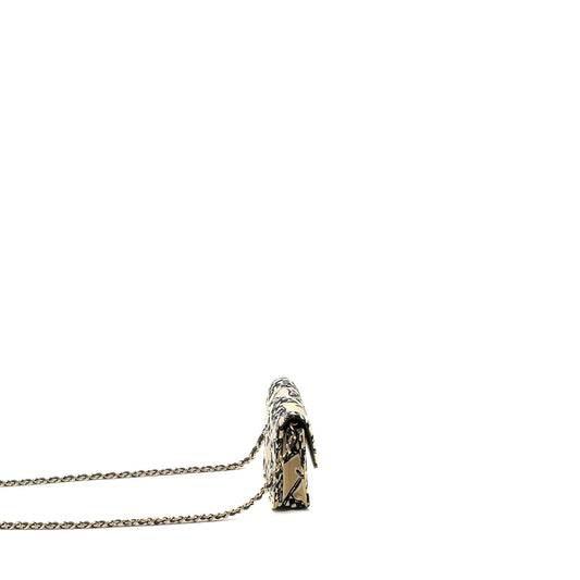 Chanel Mini Clutch With Chains Fabric Multicolour L(microchip)