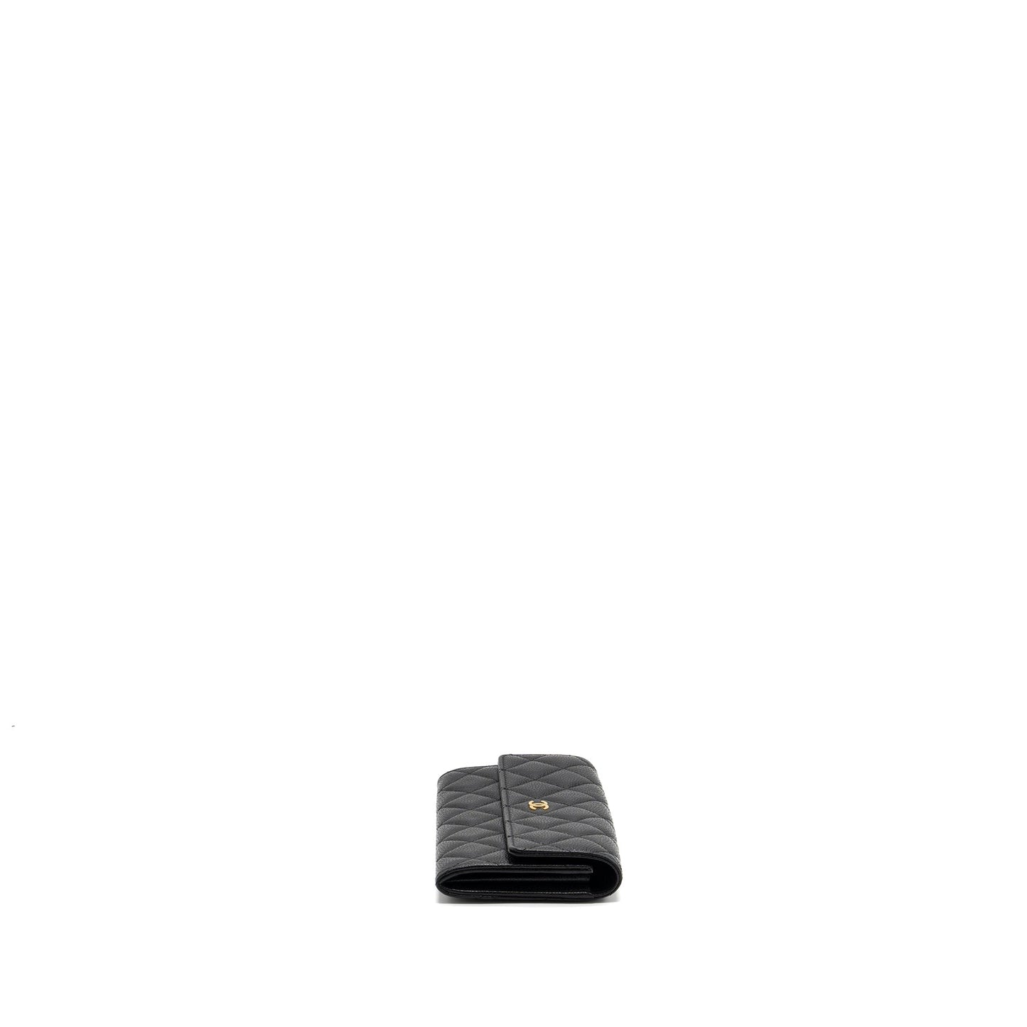 Chanel Flap Long Wallet Caviar Black