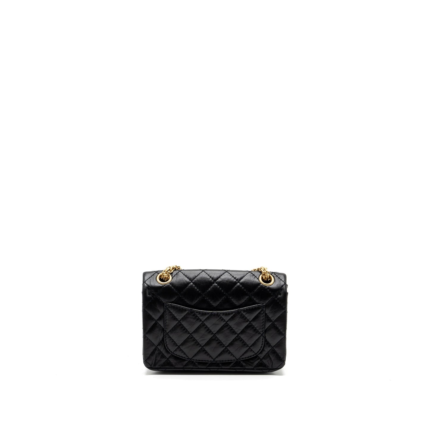 Chanel Mini 2.55 Reissue Flap Bag Aged Calfskin Black  (Microchip)