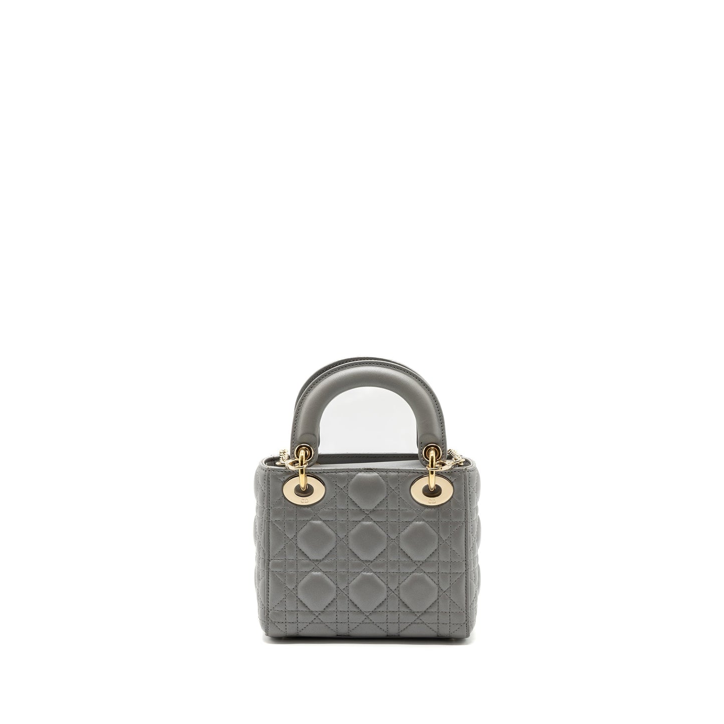 Dior mini lady dior lambskin grey