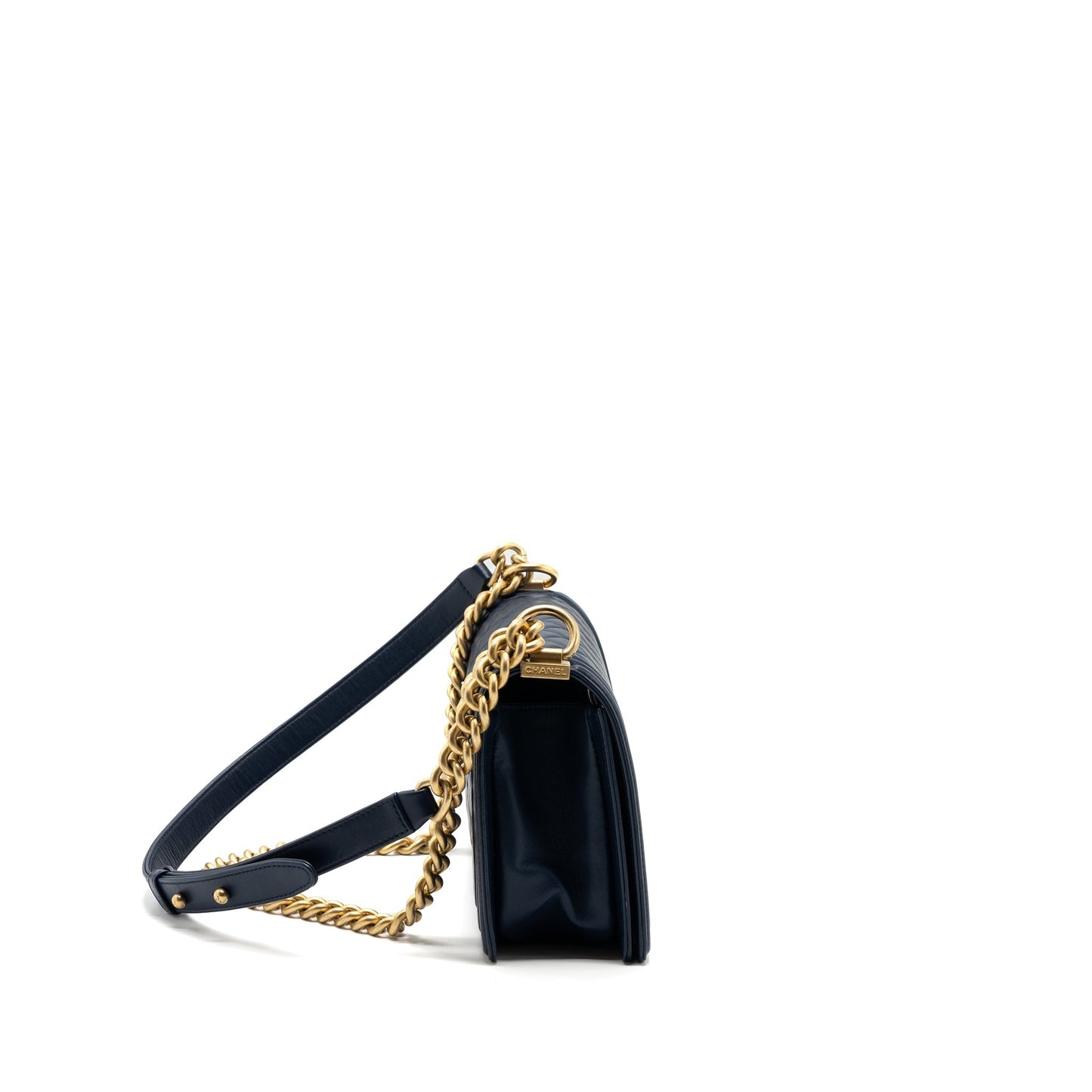 Chanel Medium Boy Bag Lambskin Dark Blue