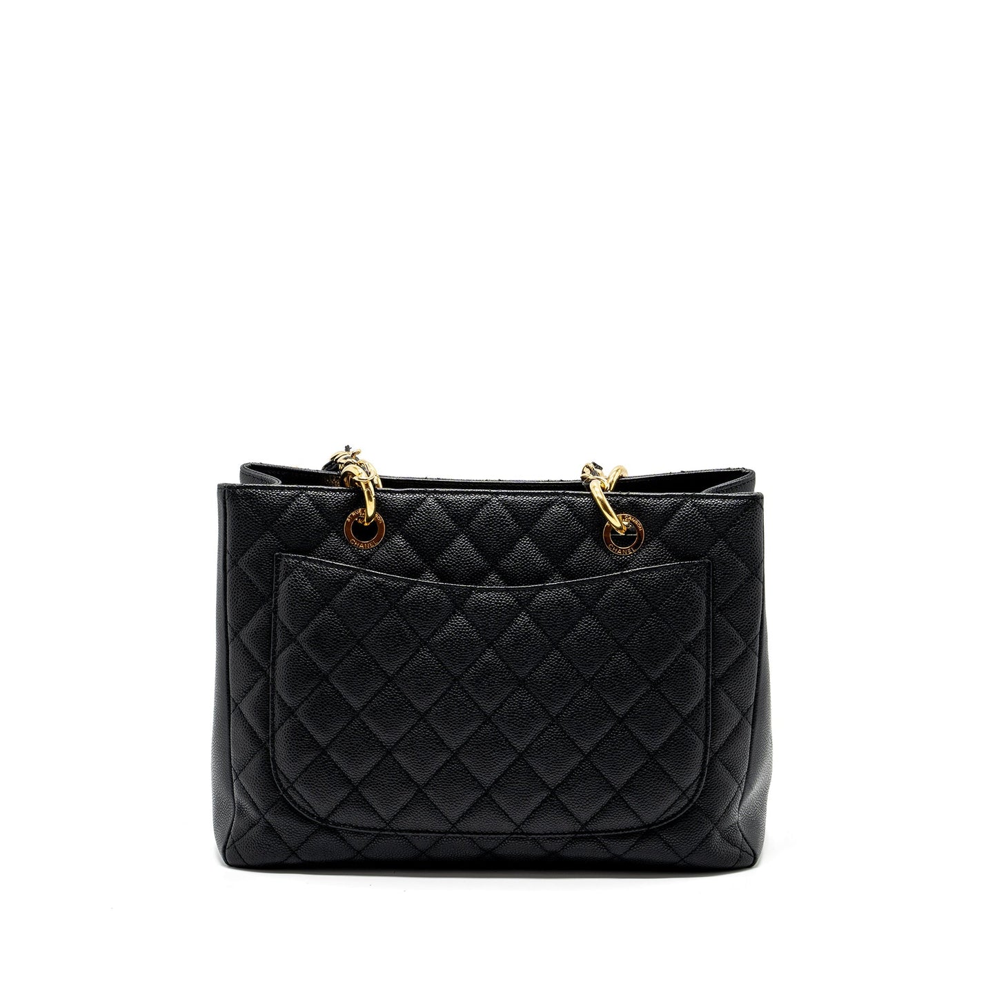 Chanel grand shopping tote bag caviar Black