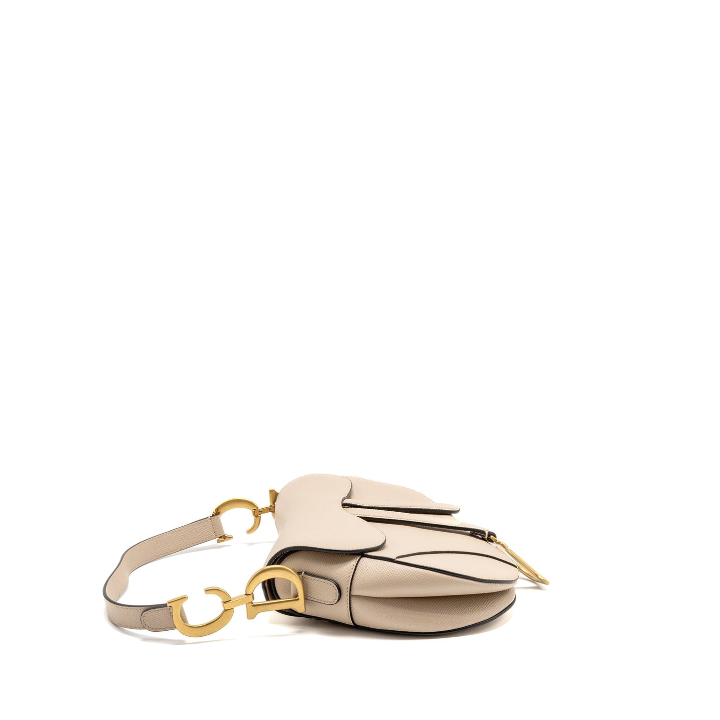 Dior Medium Saddle Purse Calfskin Beige