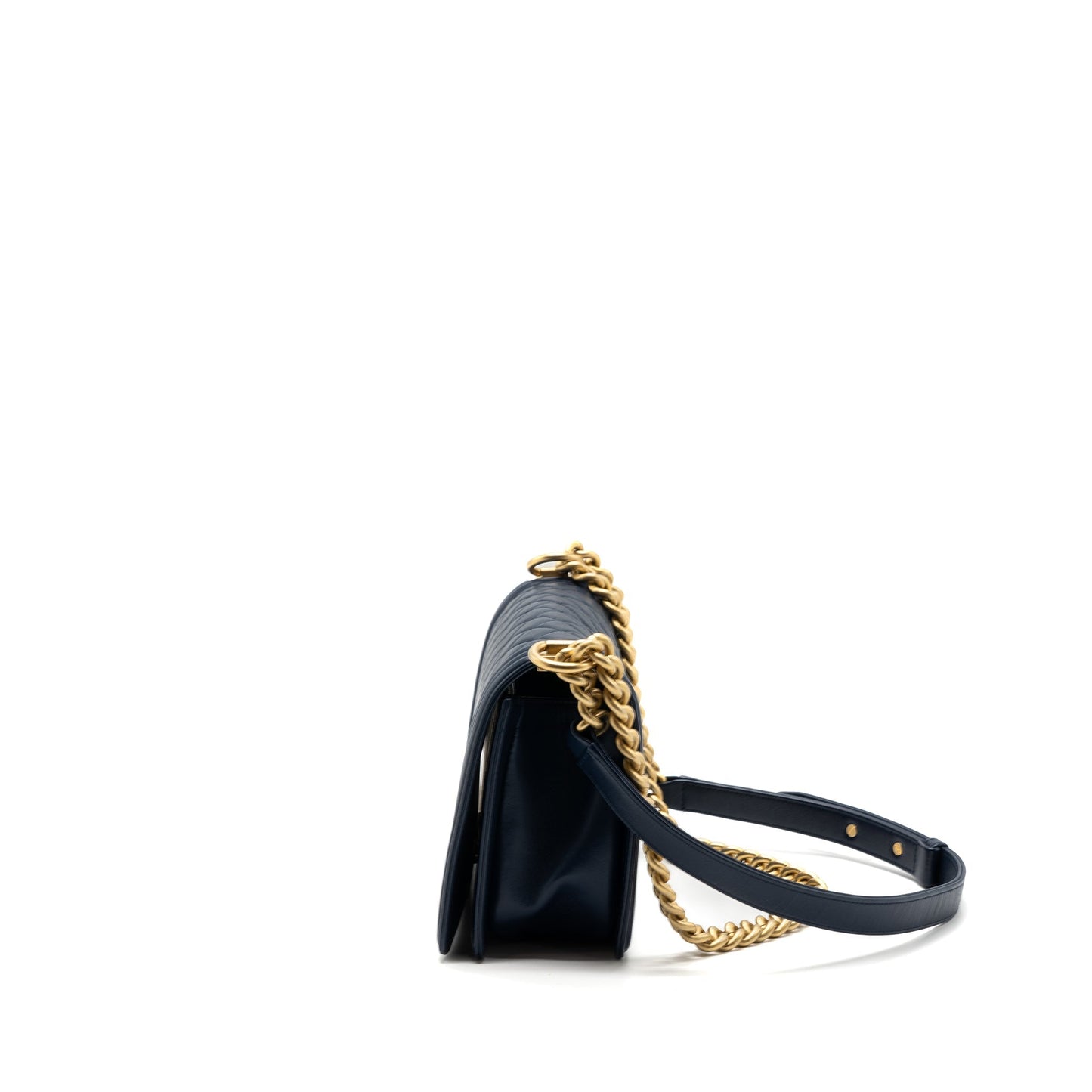 Chanel Medium Boy Bag Lambskin Dark Blue