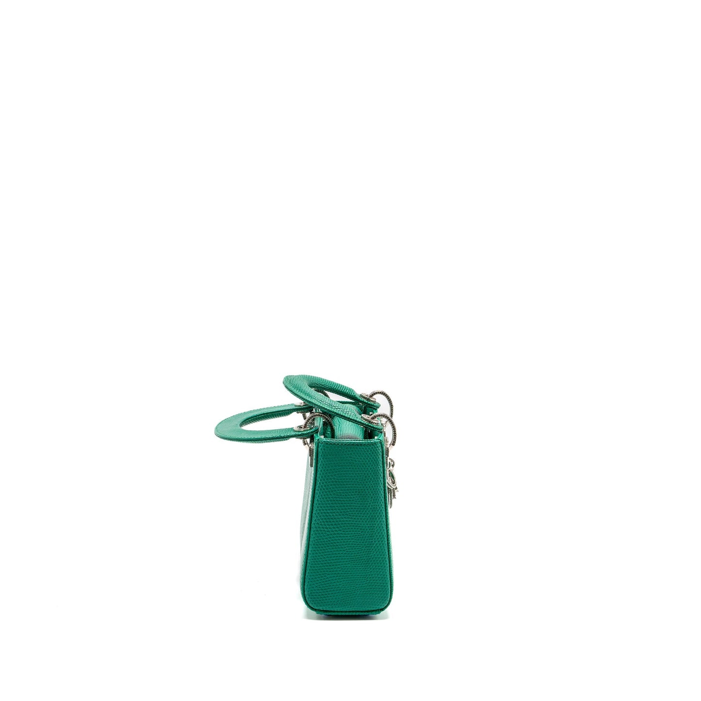 Dior mini lady dior lizard green with crystal buckle