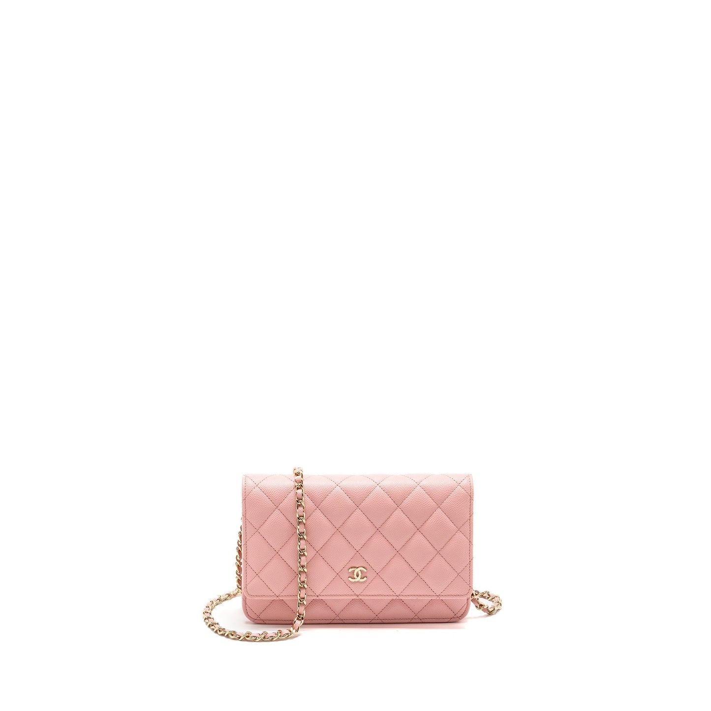 Chanel Classic Wallet on Chain Caviar Pink L (Microchip)
