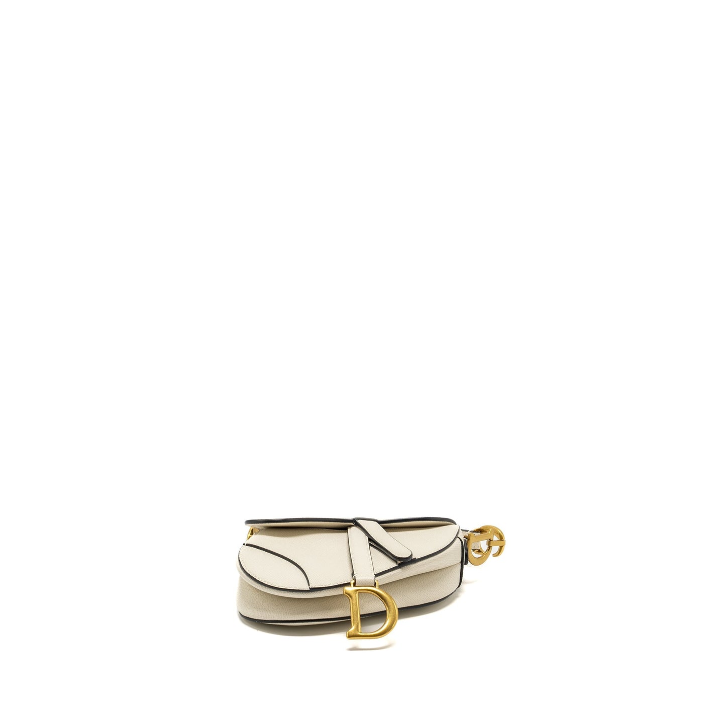 Dior Mini Saddle Purse Calfskin White