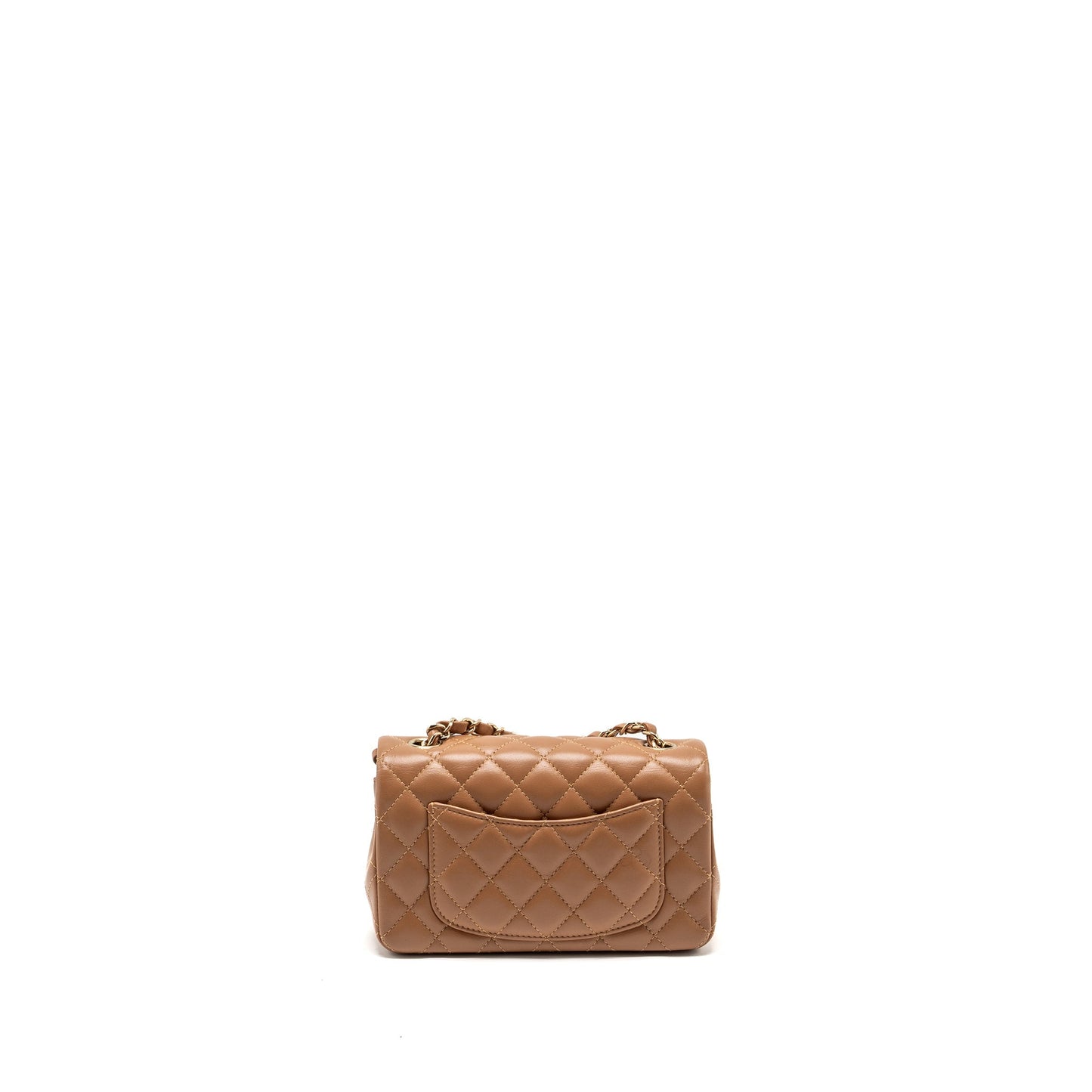 Chanel 22s Mini Rectangular Flap Bag Lambskin Caramel L (microchip)