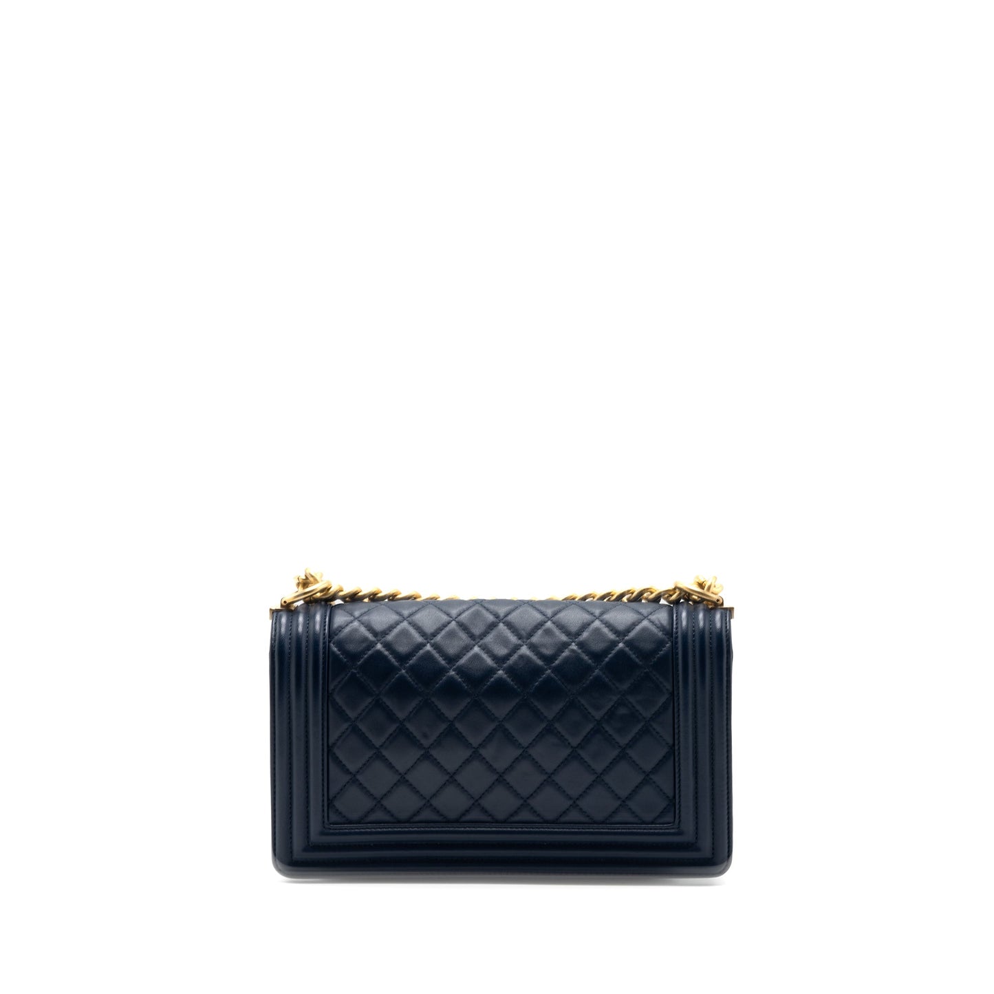 Chanel Medium Boy Bag Lambskin Dark Blue