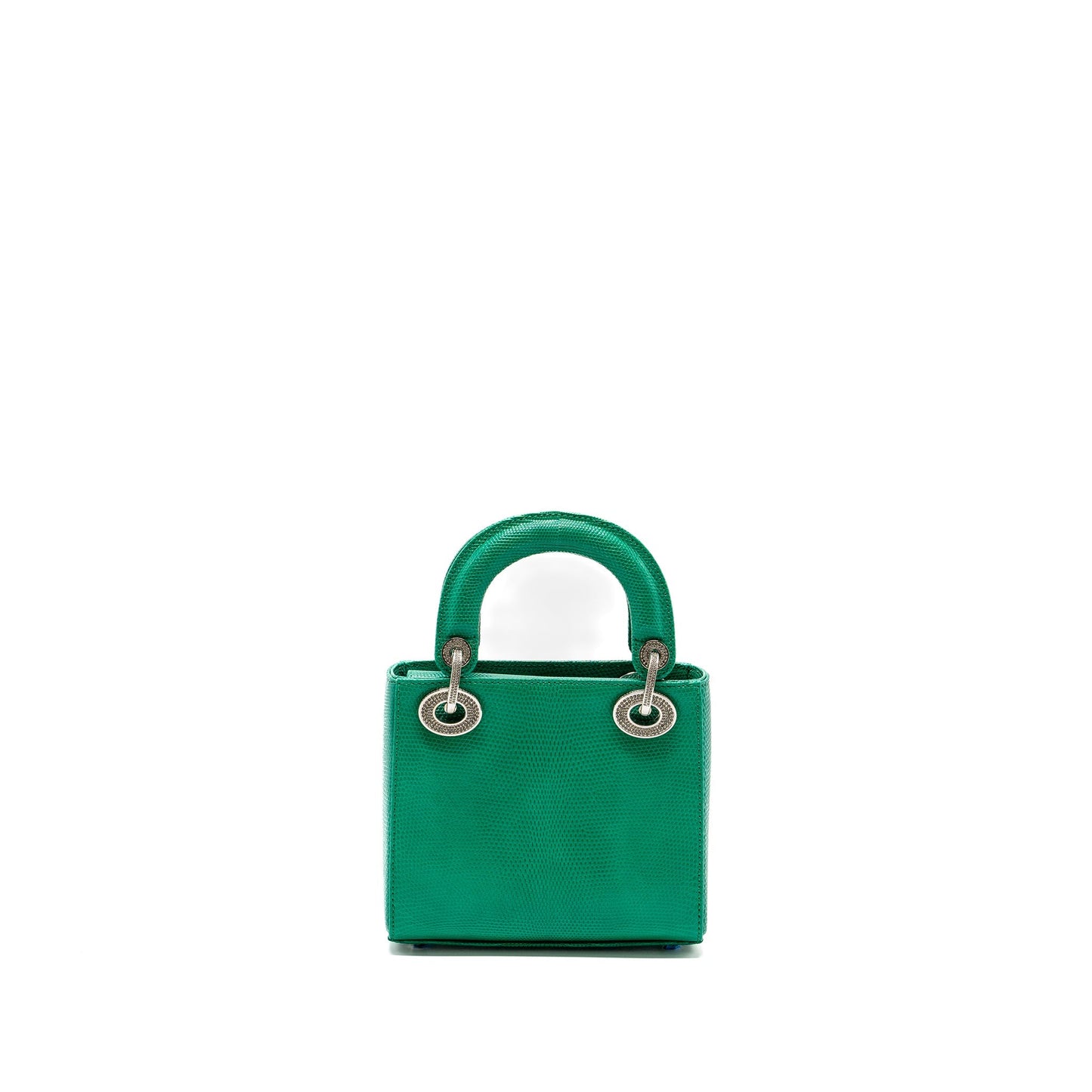 Dior mini lady dior lizard green with crystal buckle