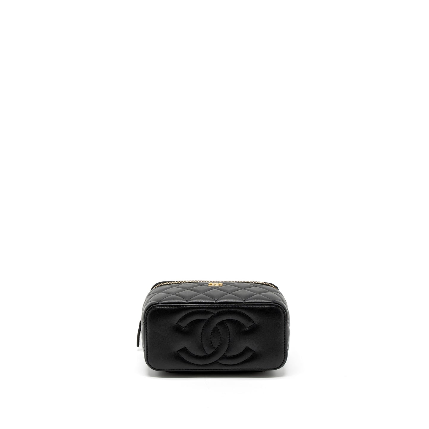 Chanel Pearl Crush Long Vanity with Chain Lambskin Black  (Microchip)