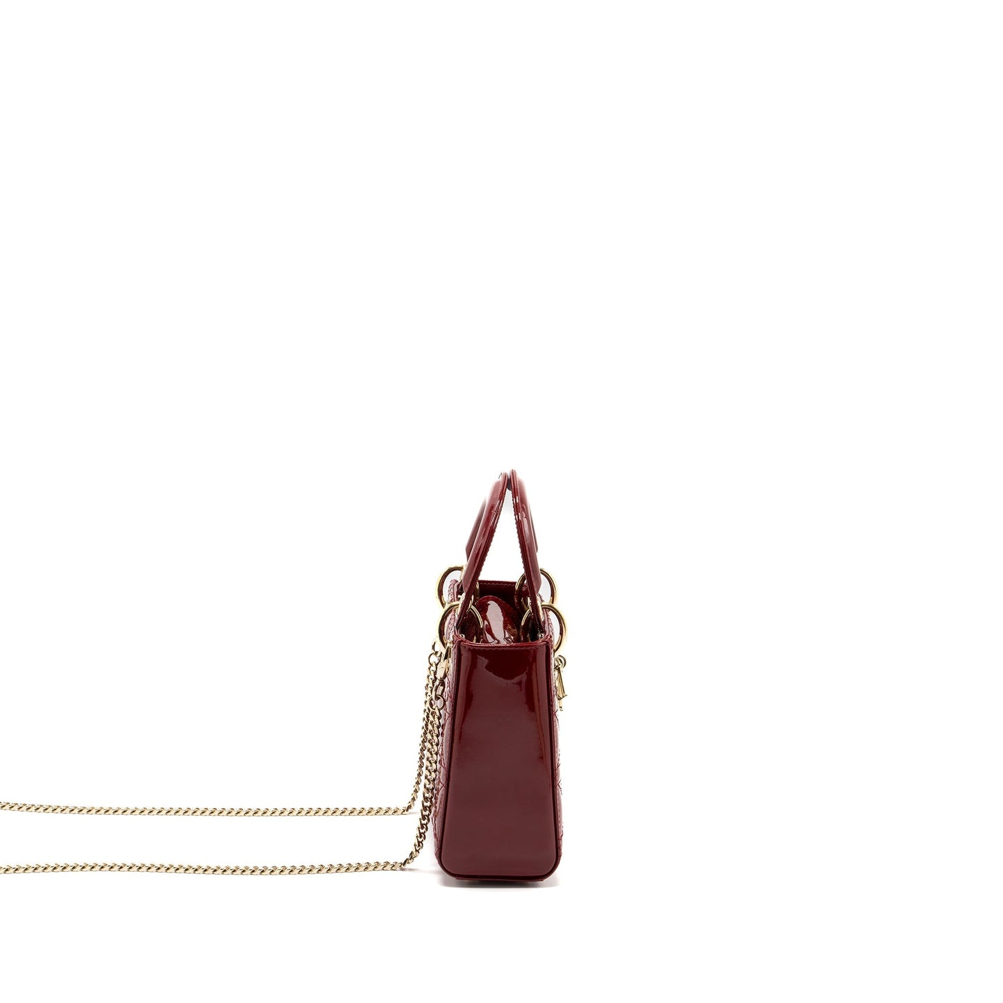 Dior Mini Lady Dior Patent Red