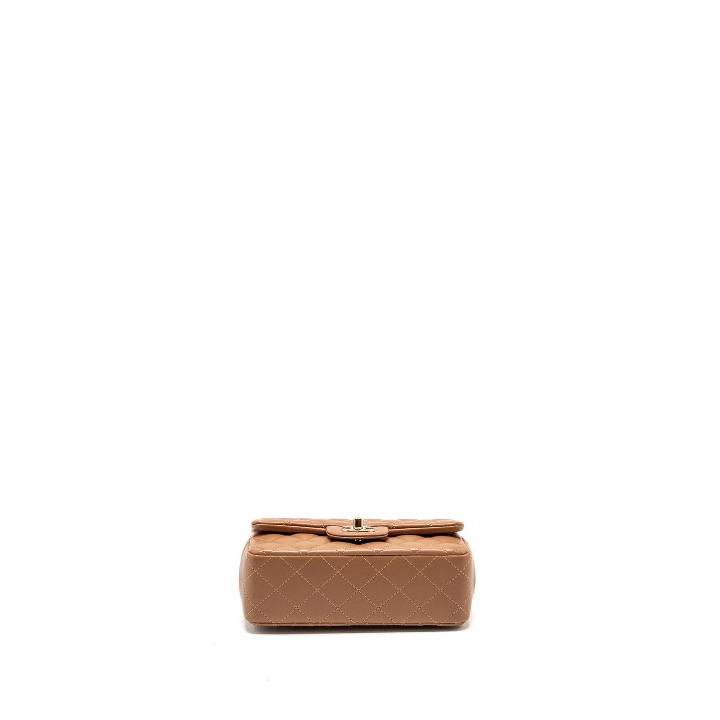 Chanel 22s Mini Rectangular Flap Bag Lambskin Caramel L (microchip)