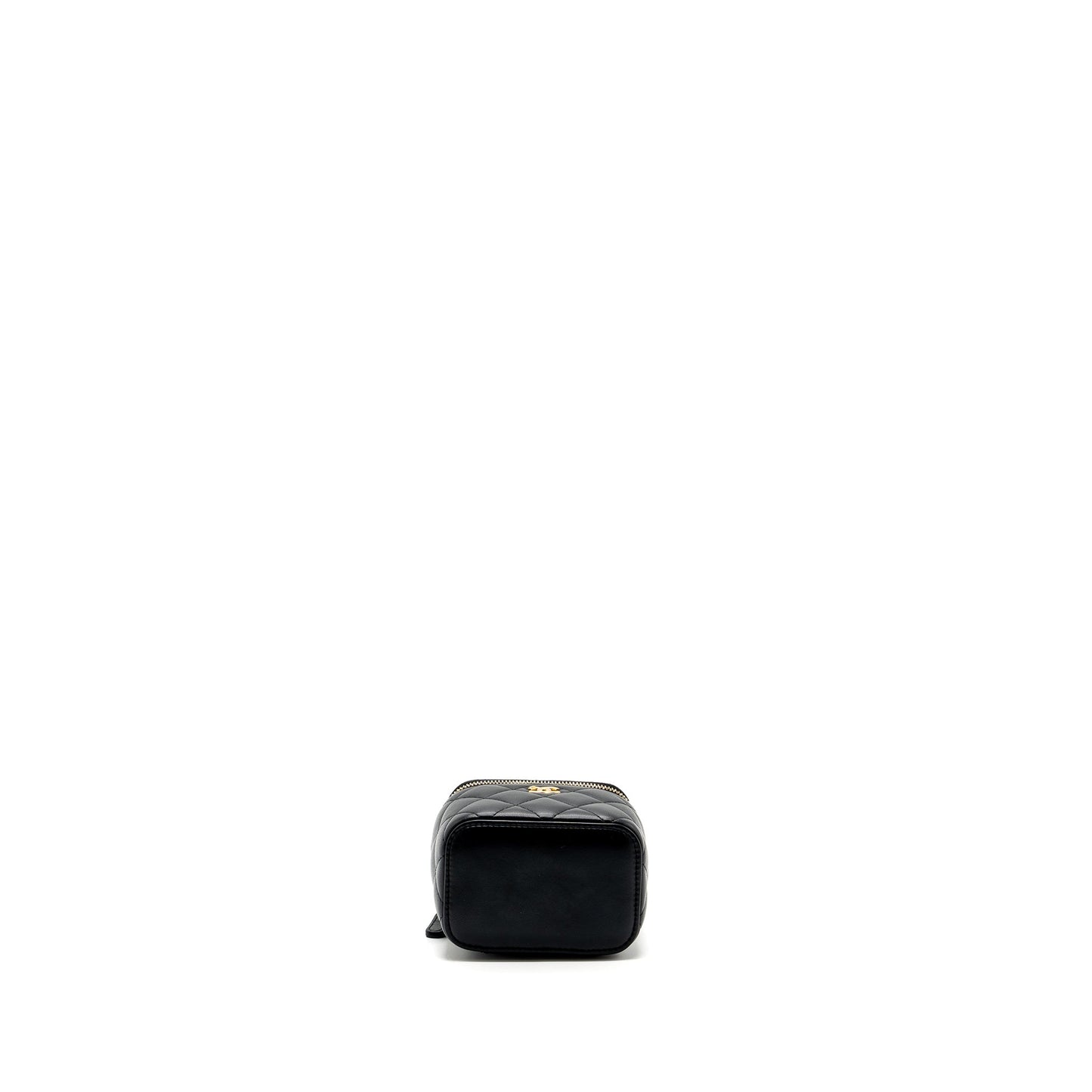Chanel pearl crush mini vanity with chain lambskin Black