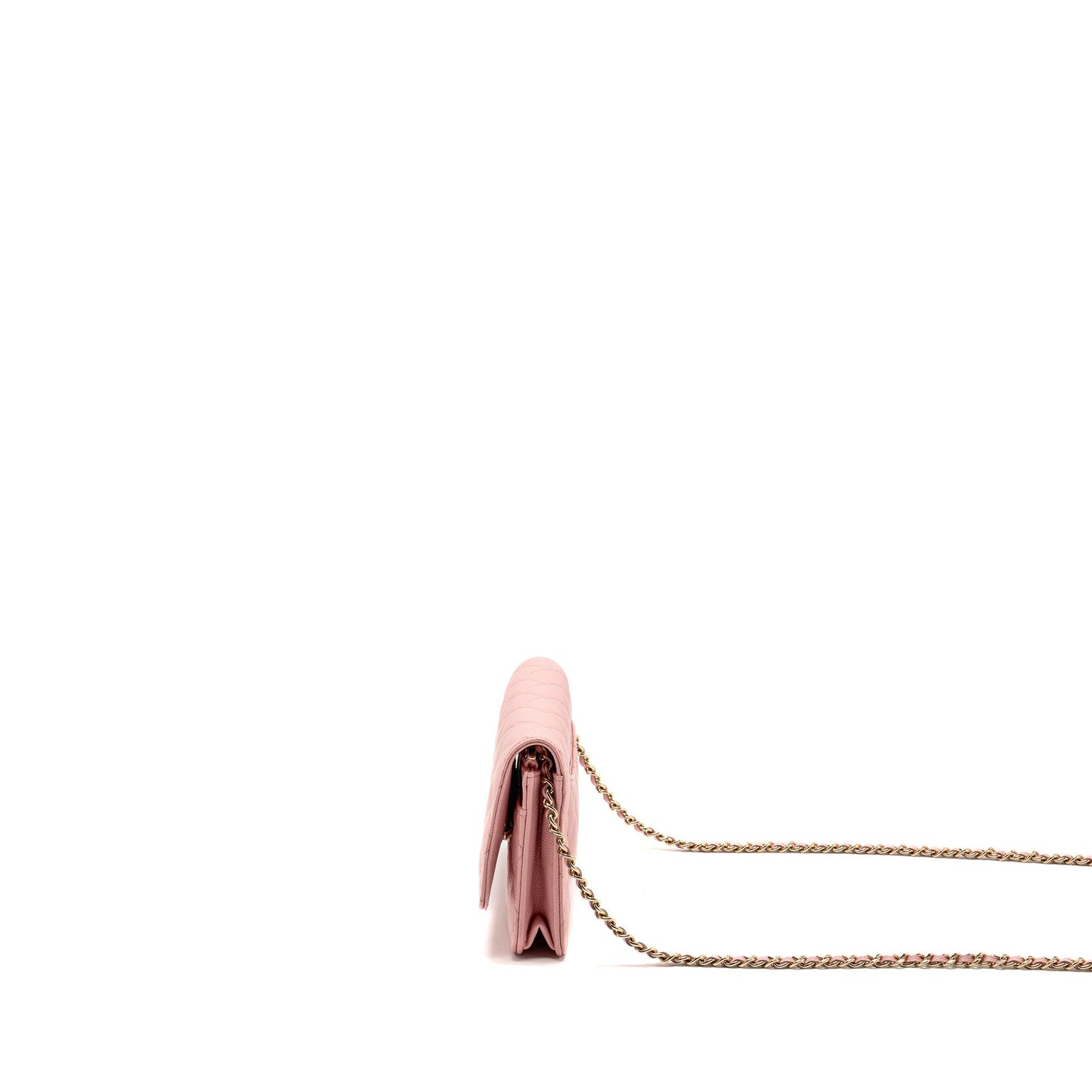 Chanel Classic Wallet on Chain Caviar Pink L (Microchip)