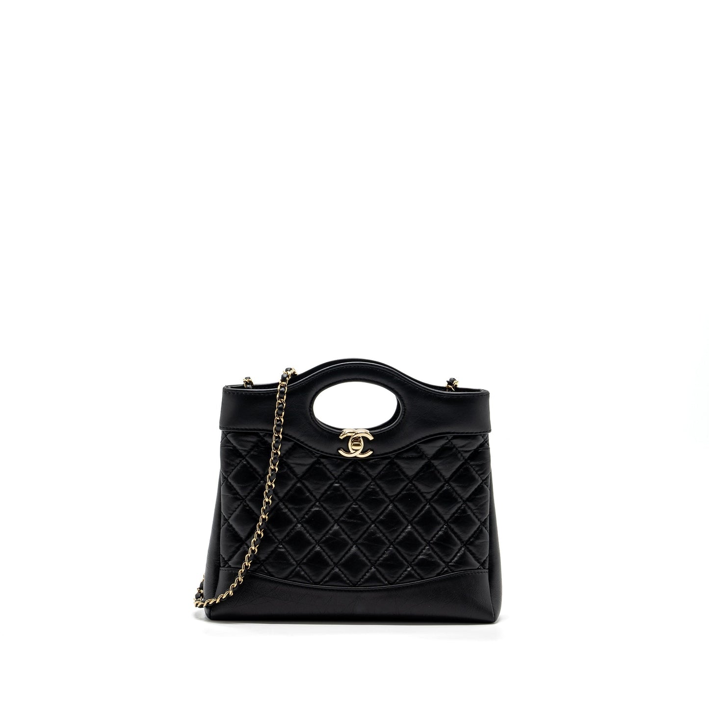 Chanel 23A Mini 31 Bag Calfskin Black L (microchip)