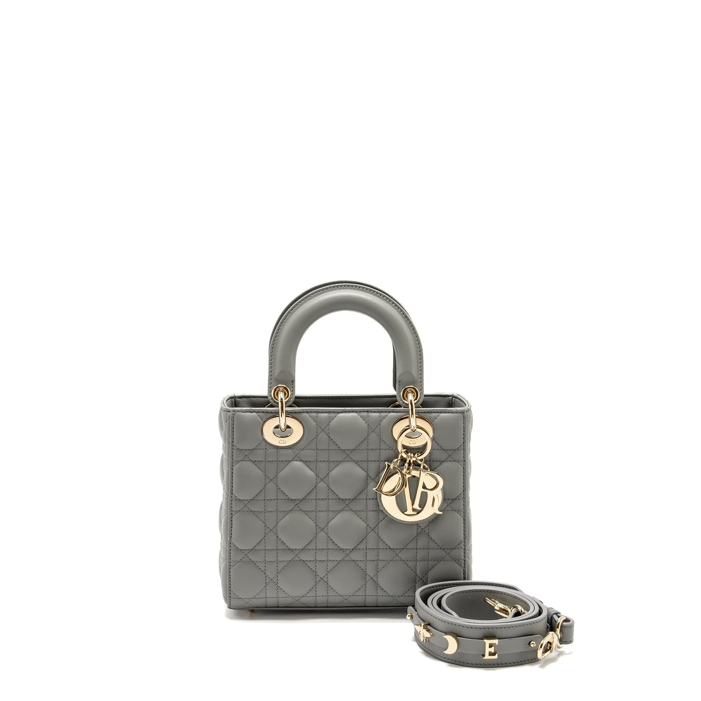 Dior My Small Lady Dior Lambskin Light Grey