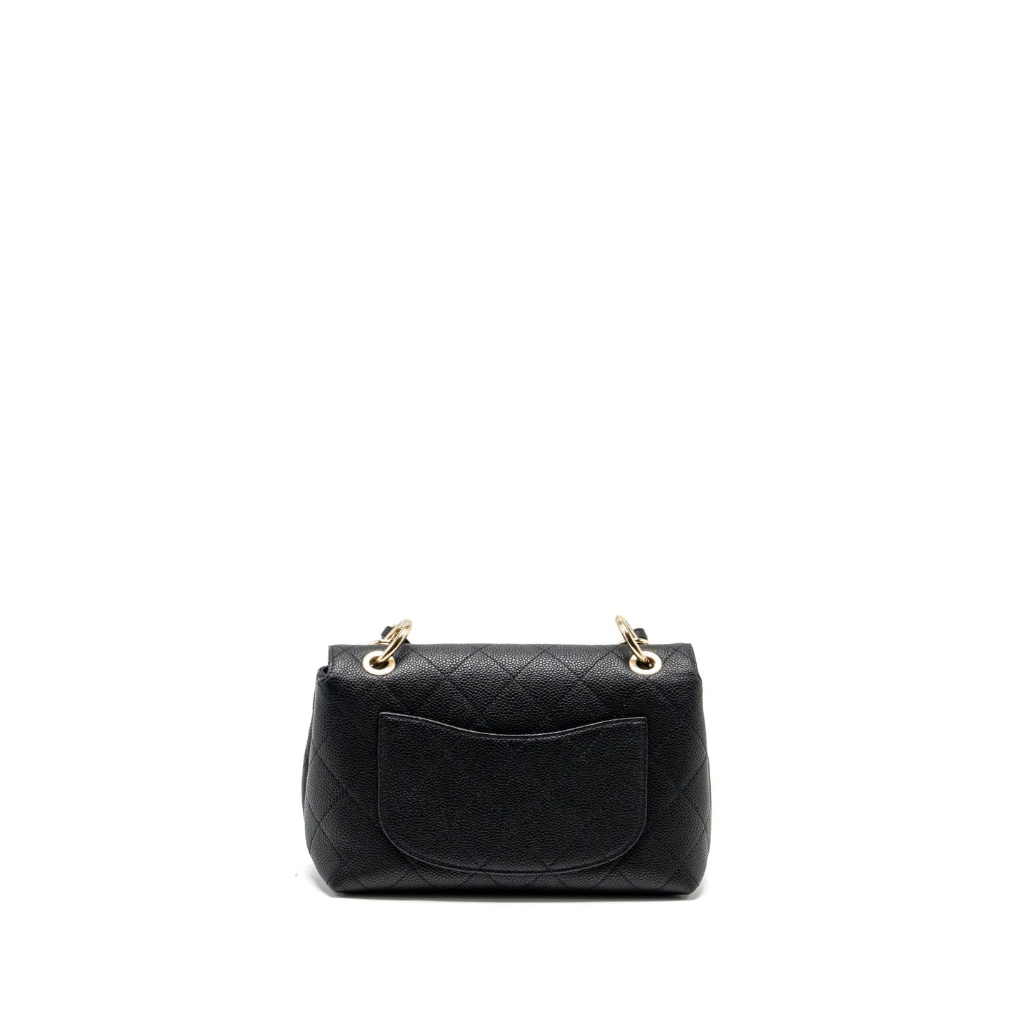 Chanel Chain Handle Flap Bag Quilted Calfskin Black L