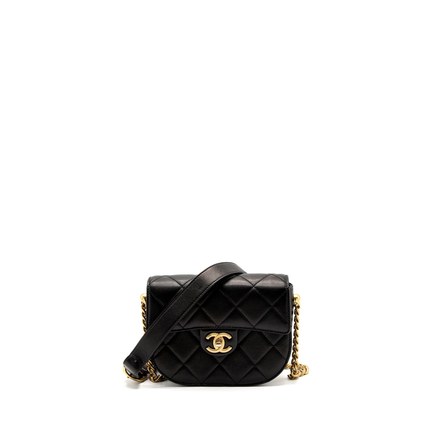 Chanel Messenger Bag Calfskin Black
