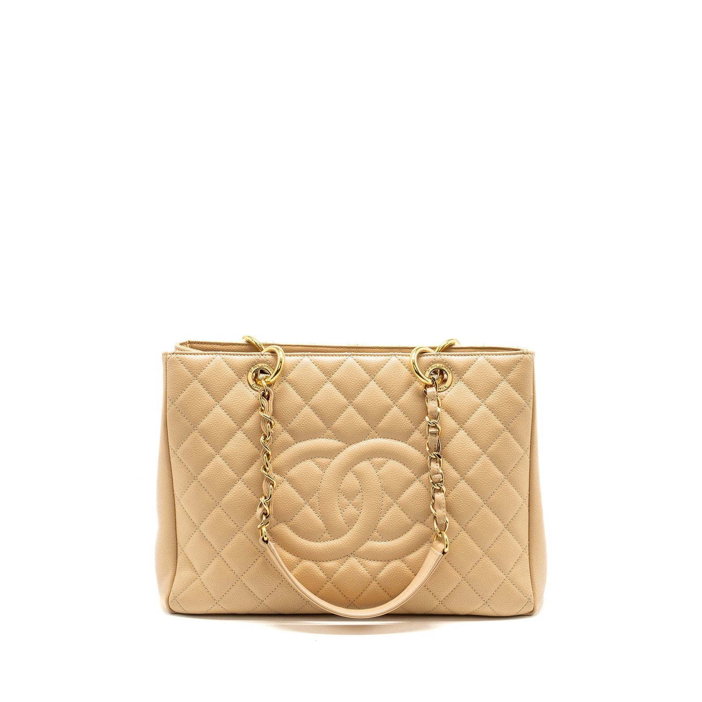 Chanel Grand Shopping Tote Bag Caviar Beige
