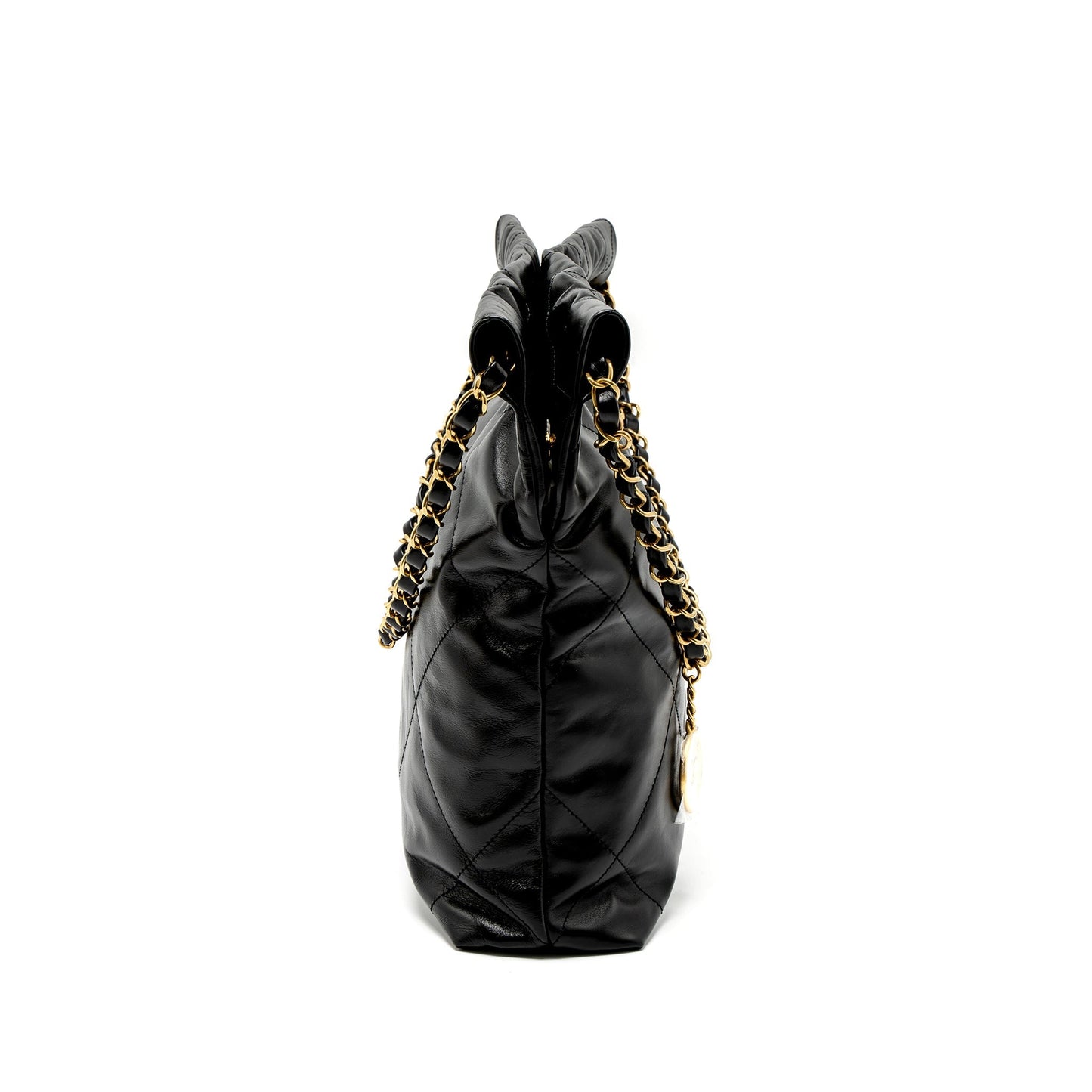 Chanel Small 22 Bag Shiny Calfskin Black  (Microchip)