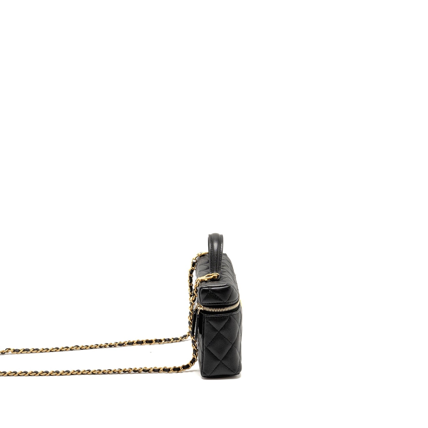 Chanel Top Handle Vanity Bag Caviar Black  (Microchip)