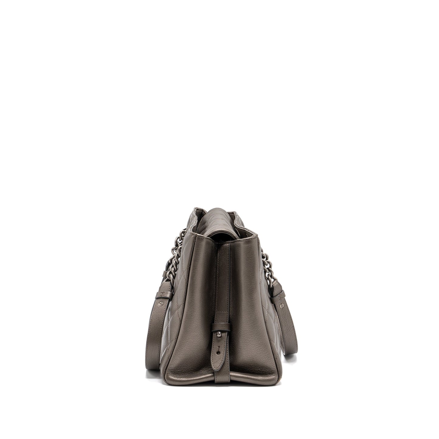 Chanel quilted tote bag Goatskin silver ruthenium hardware