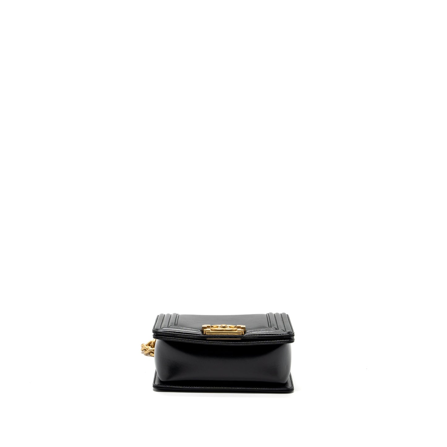 Chanel mini square boy bag limited edition calfskin black  (microchip)