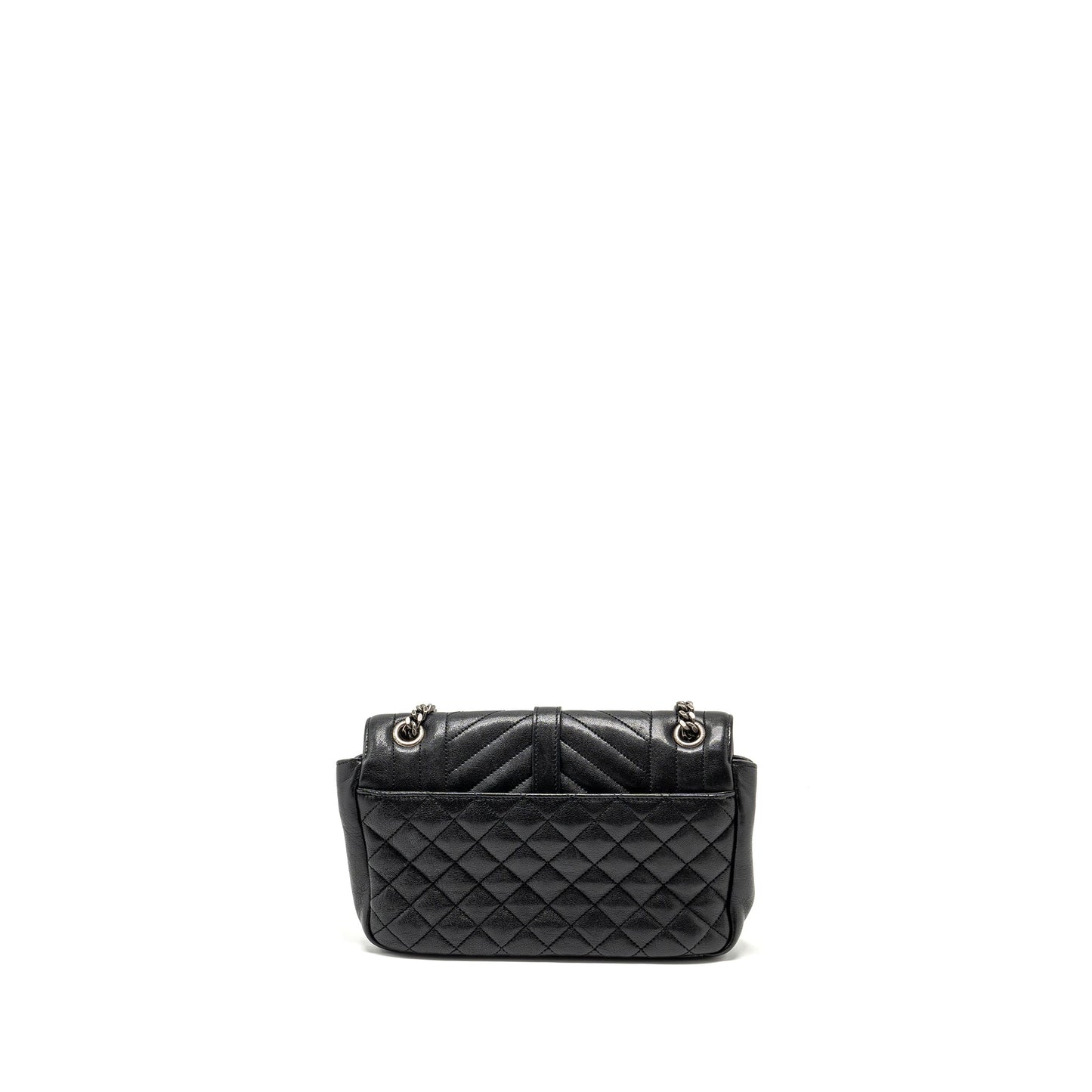 Saint Laurent College Flap Purse lambskin black ruthenium