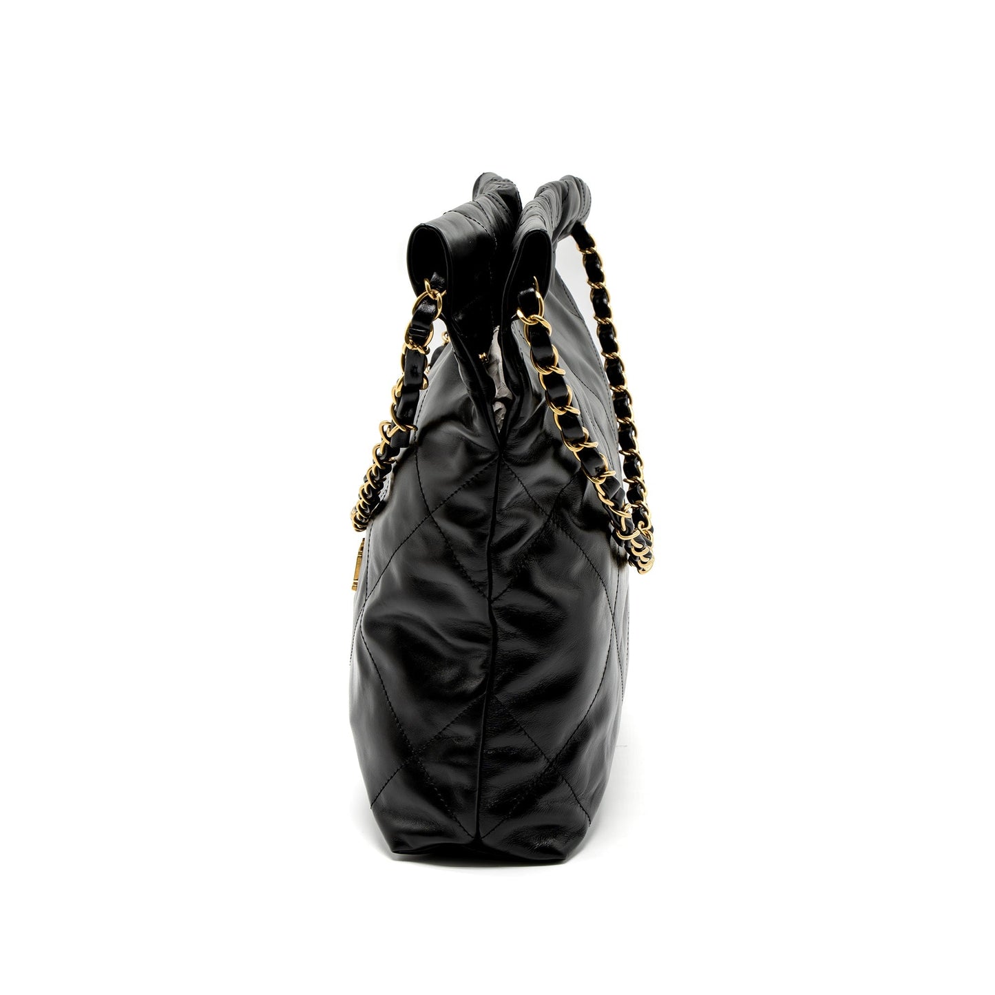 Chanel Small 22 Bag Shiny Calfskin Black  (Microchip)